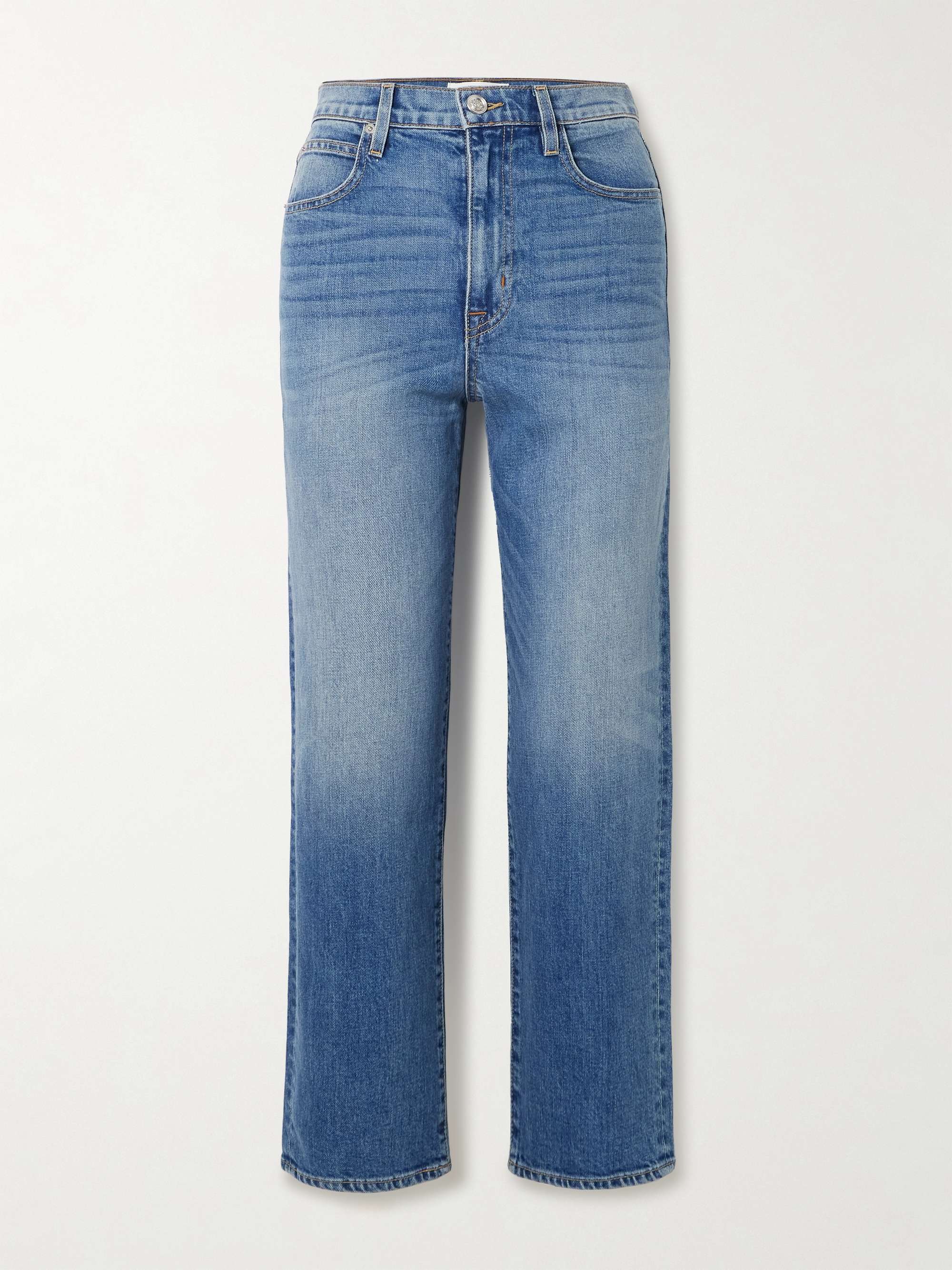 London Crop high-rise straight-leg jeans hero visual