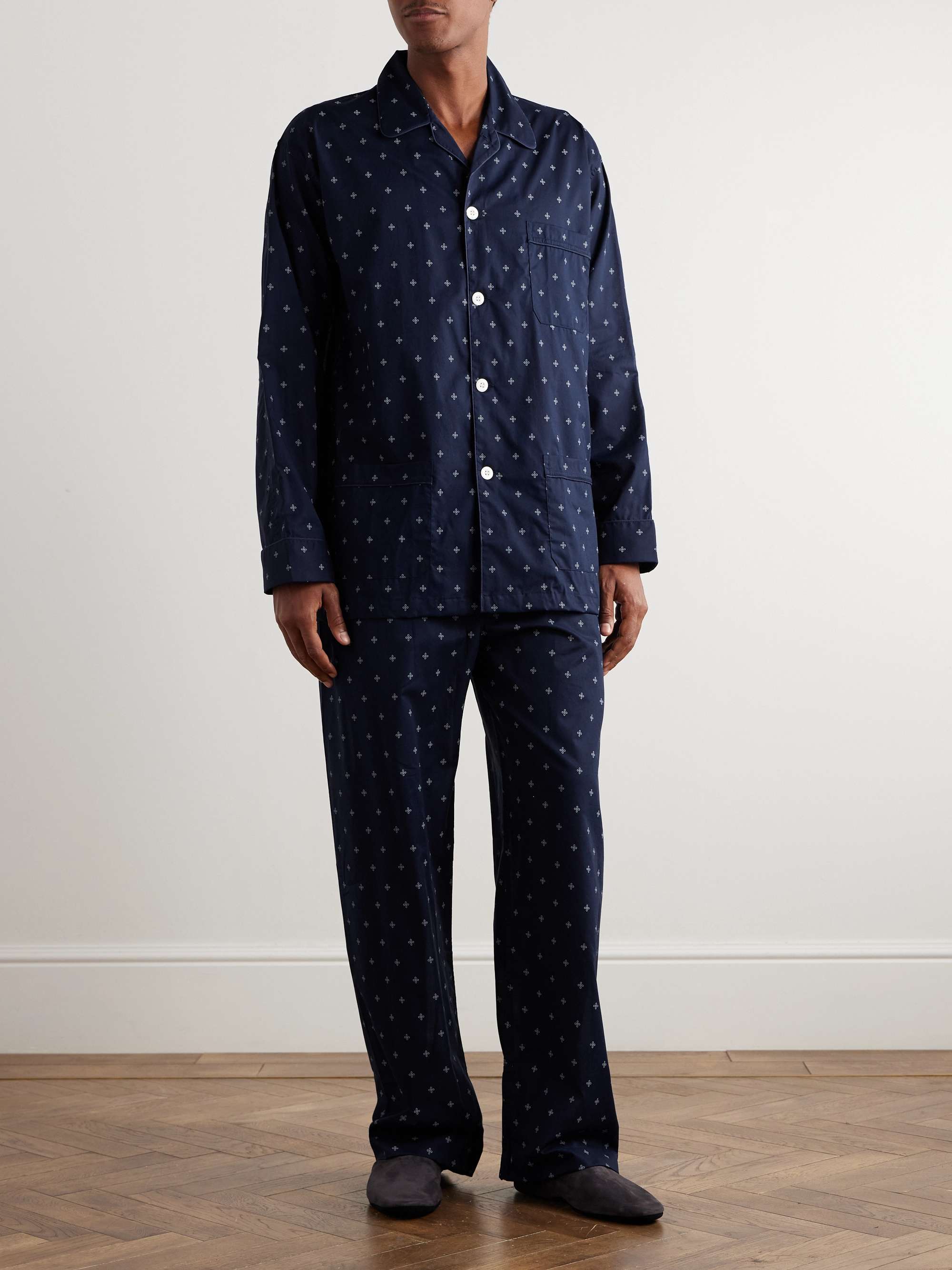 Printed Cotton-Poplin Pyjama Set view