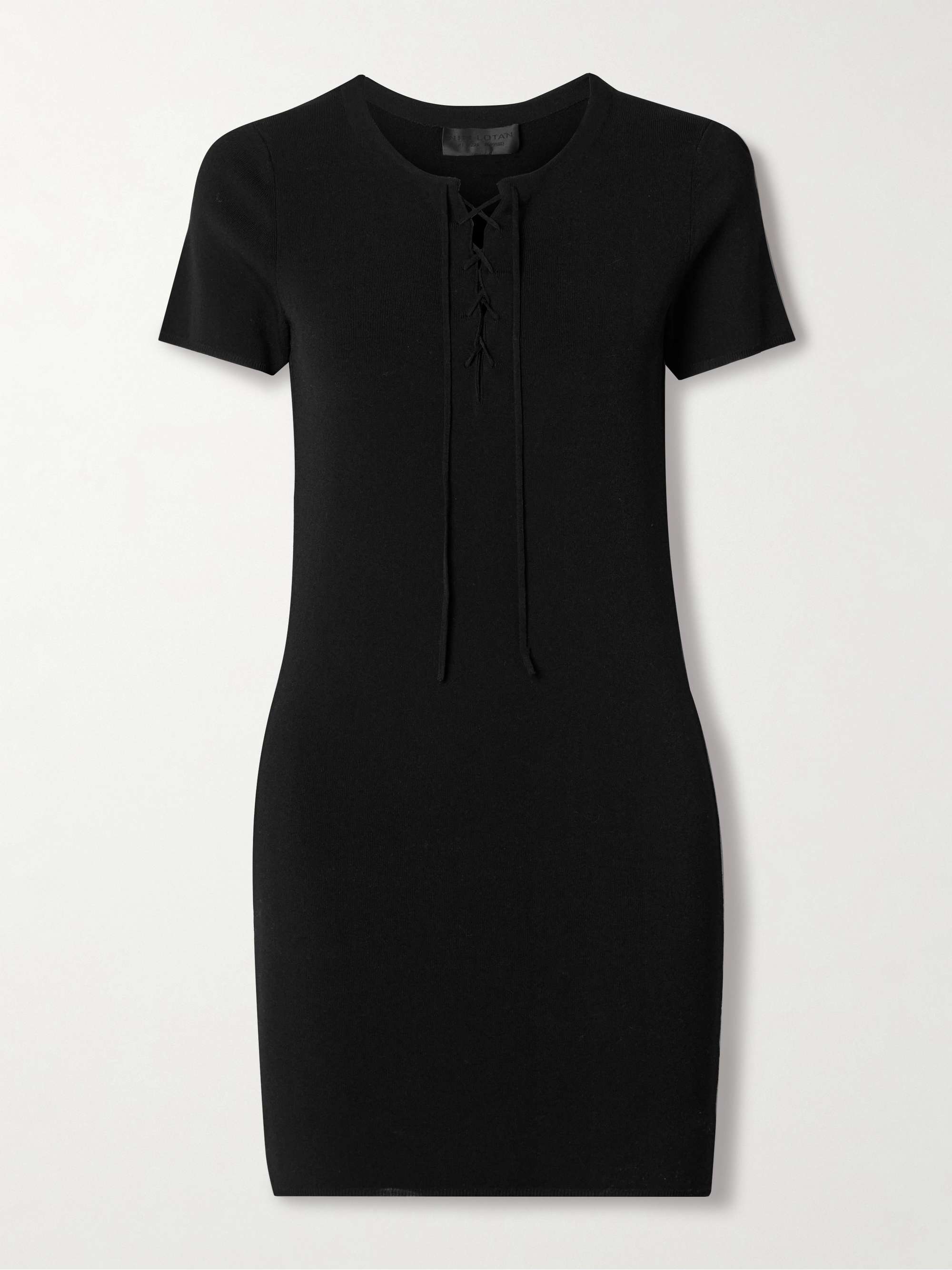Palma lace-up jersey mini dress hero visual