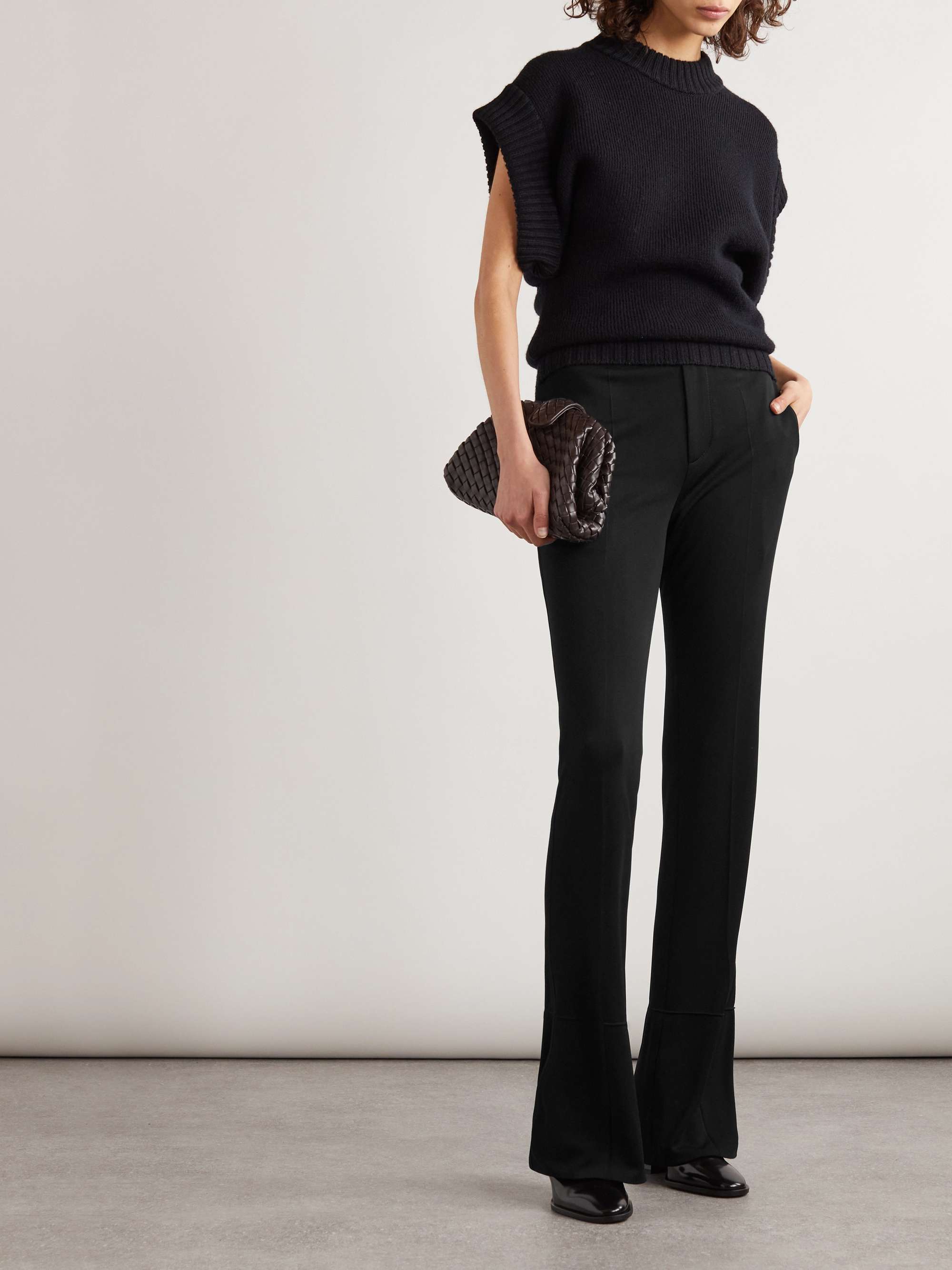Jersey flared pants view