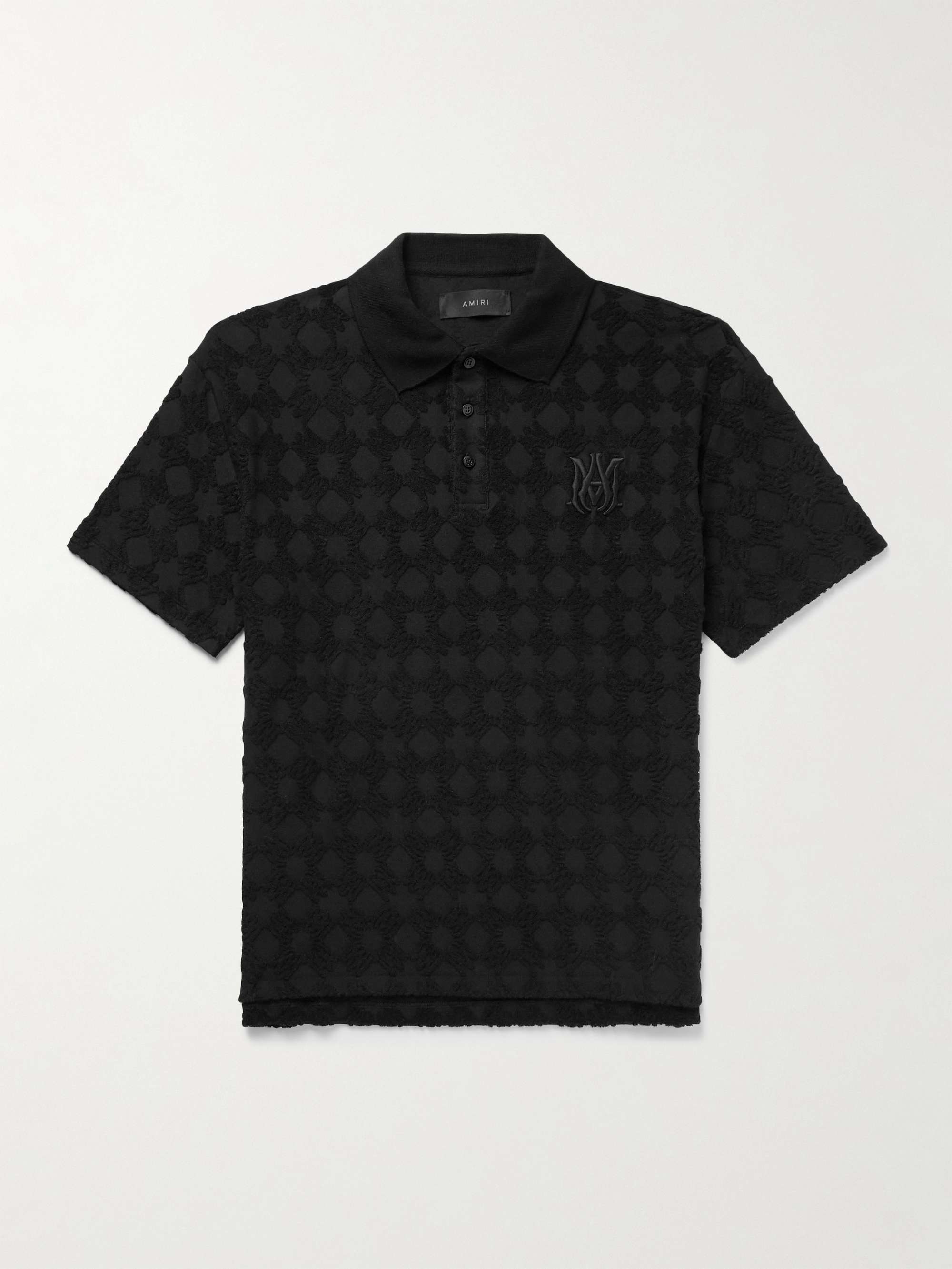 Logo-Embroidered Cotton-Blend Terry Jacquard Polo Shirt hero visual