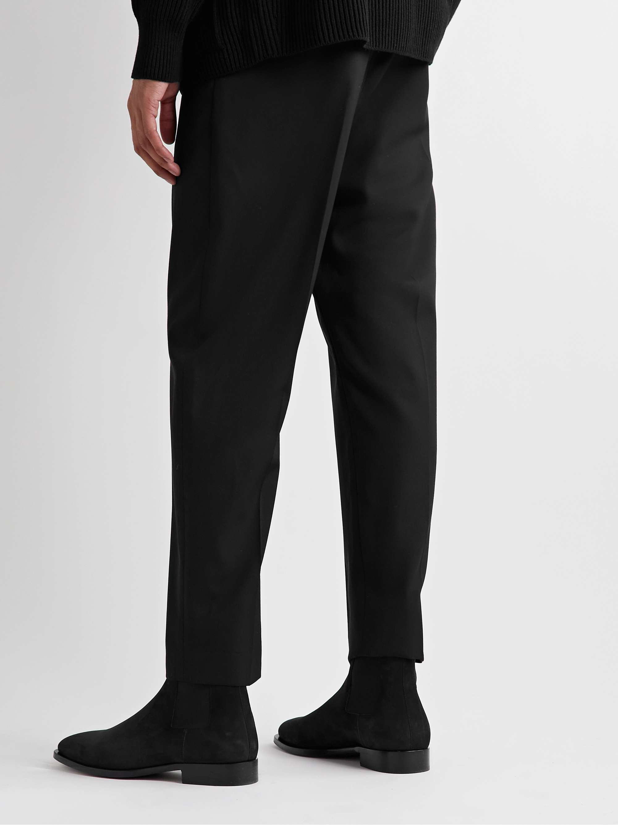 Tel Aviv Tapered Cropped Virgin Wool-Twill Trousers view