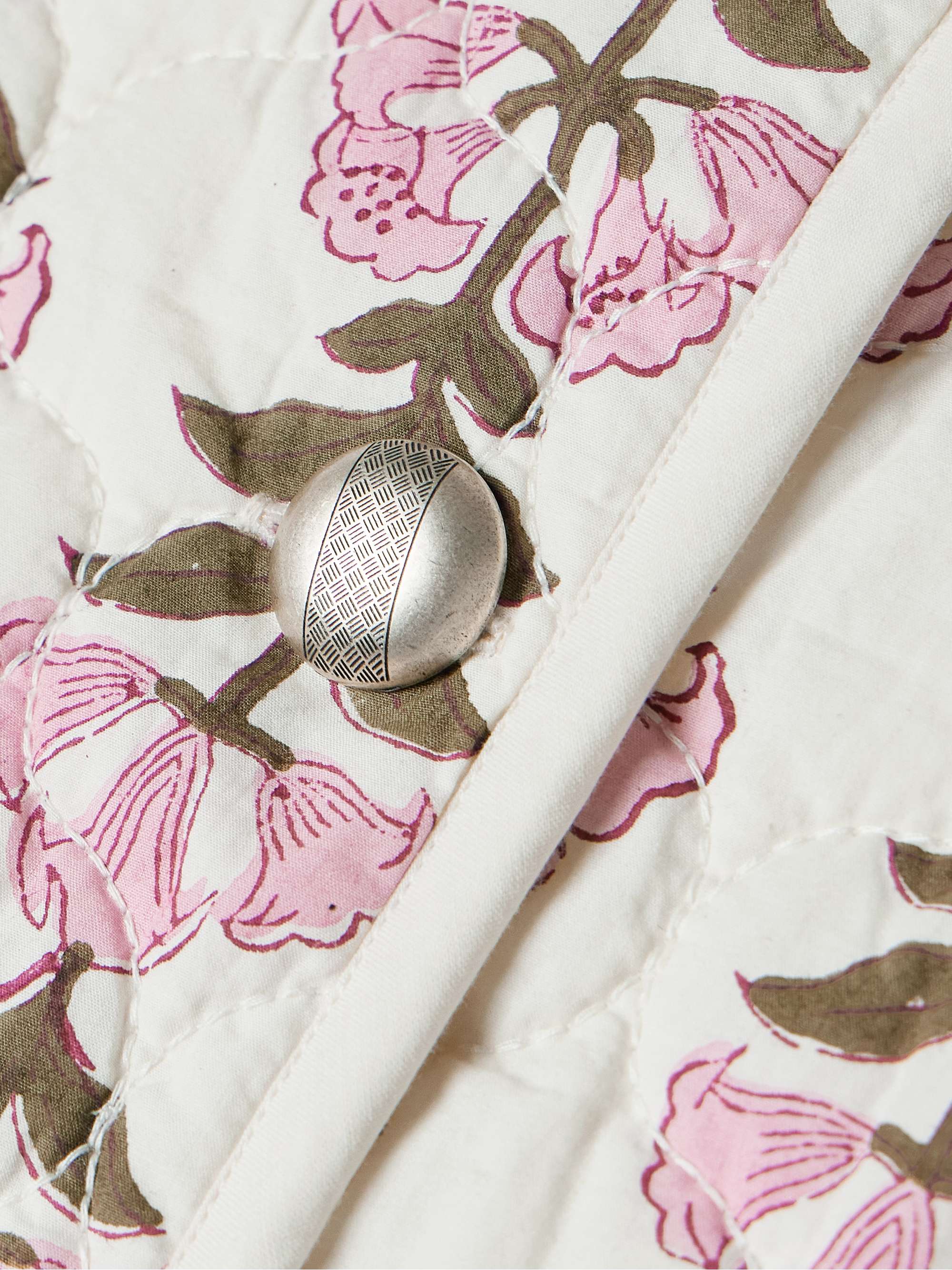 Dorian quilted floral-print cotton jacket view