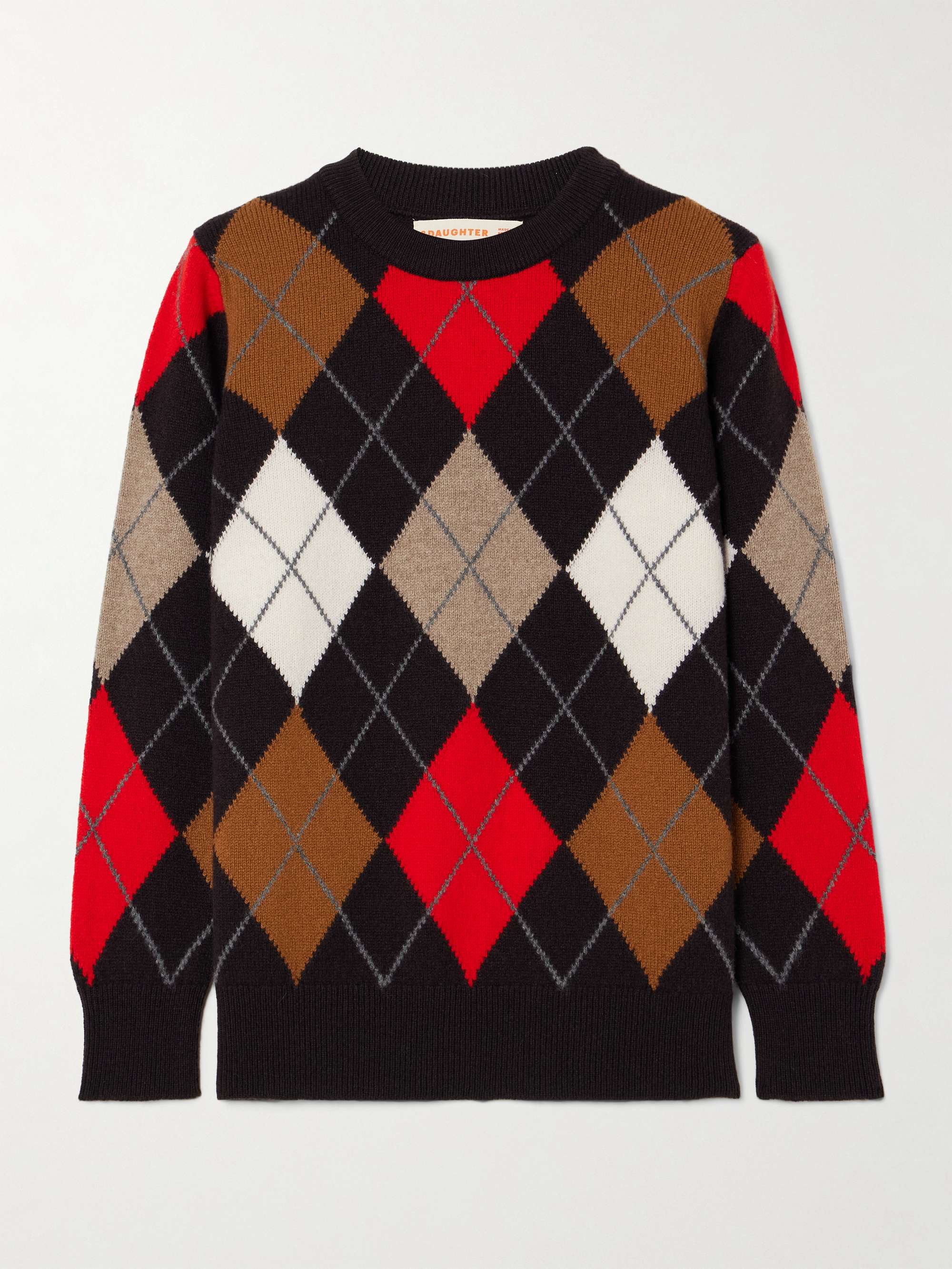 Argyle wool sweater hero visual