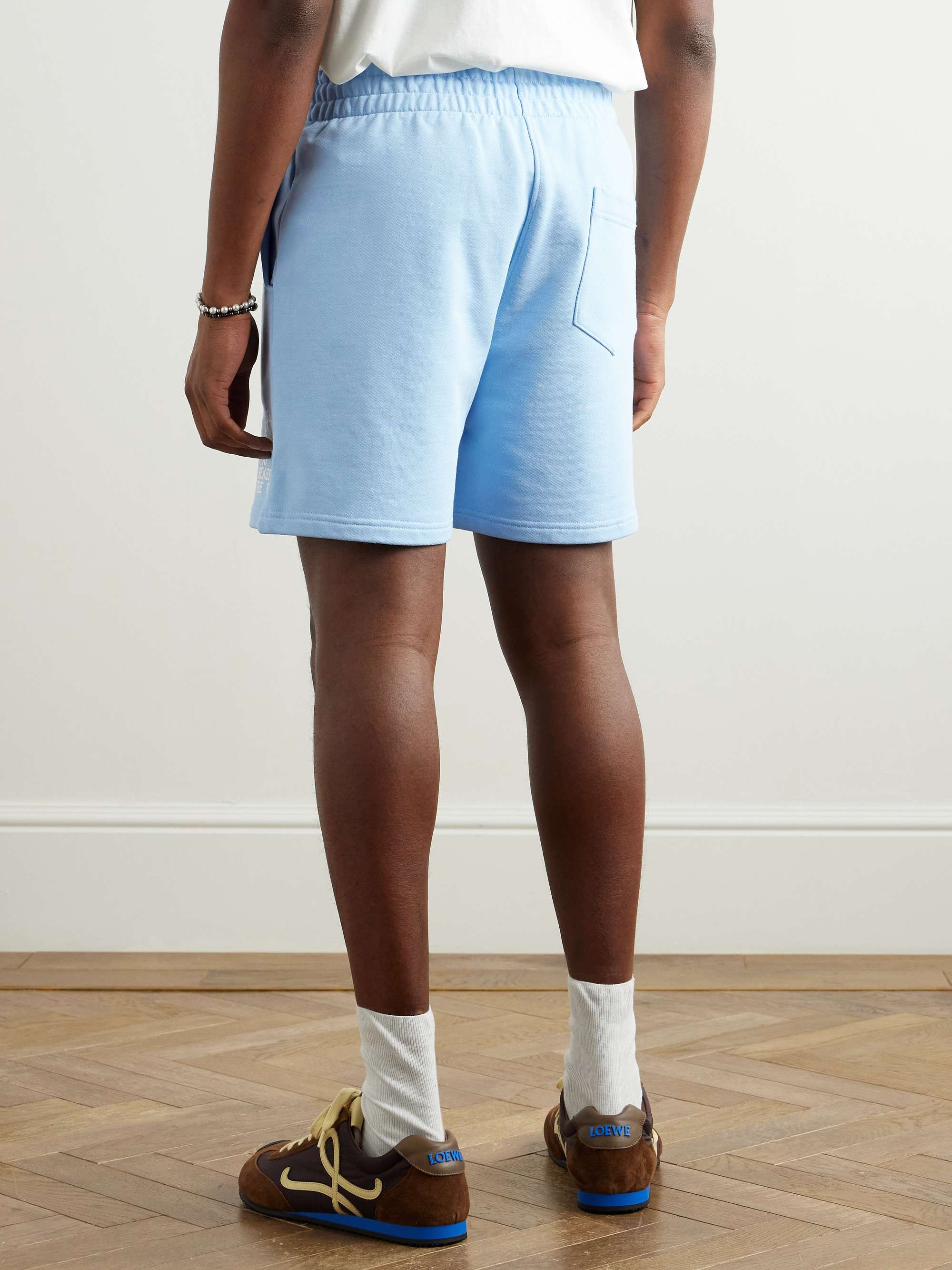 Looking at the Beauty of the World Straight-Leg Organic Cotton-Jersey Drawstring Shorts view