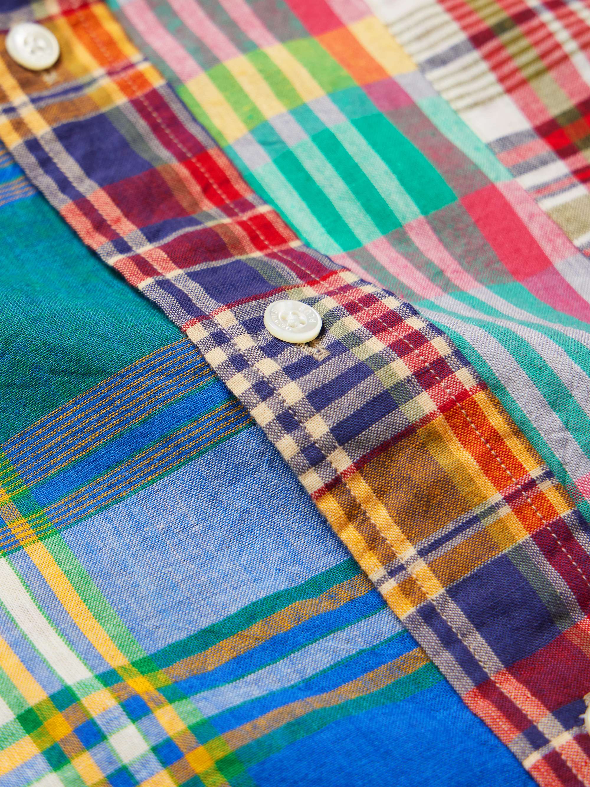 Patchwork Checked Cotton-Madras Shirt view