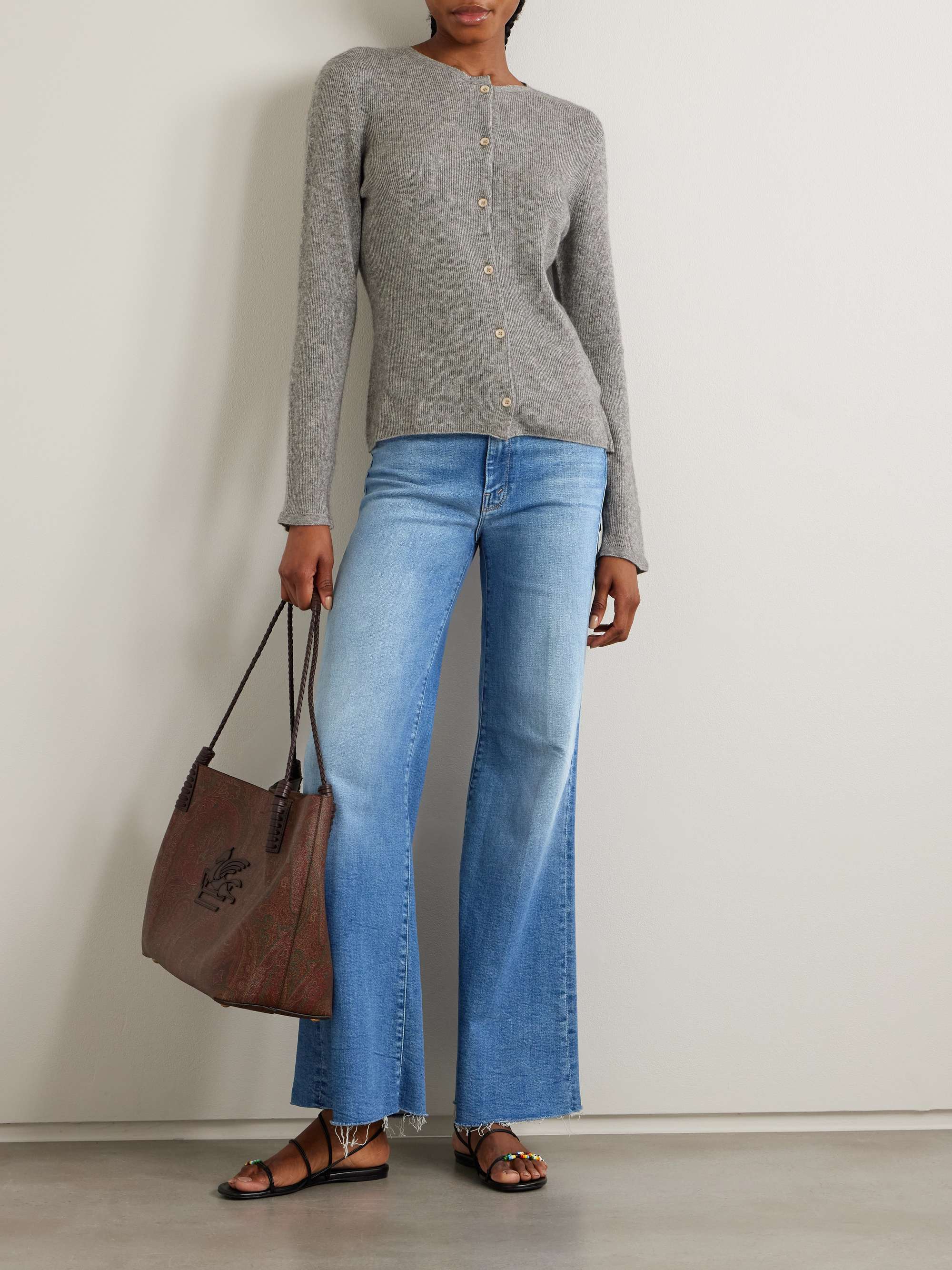 The Roller mid-rise wide-leg jeans view