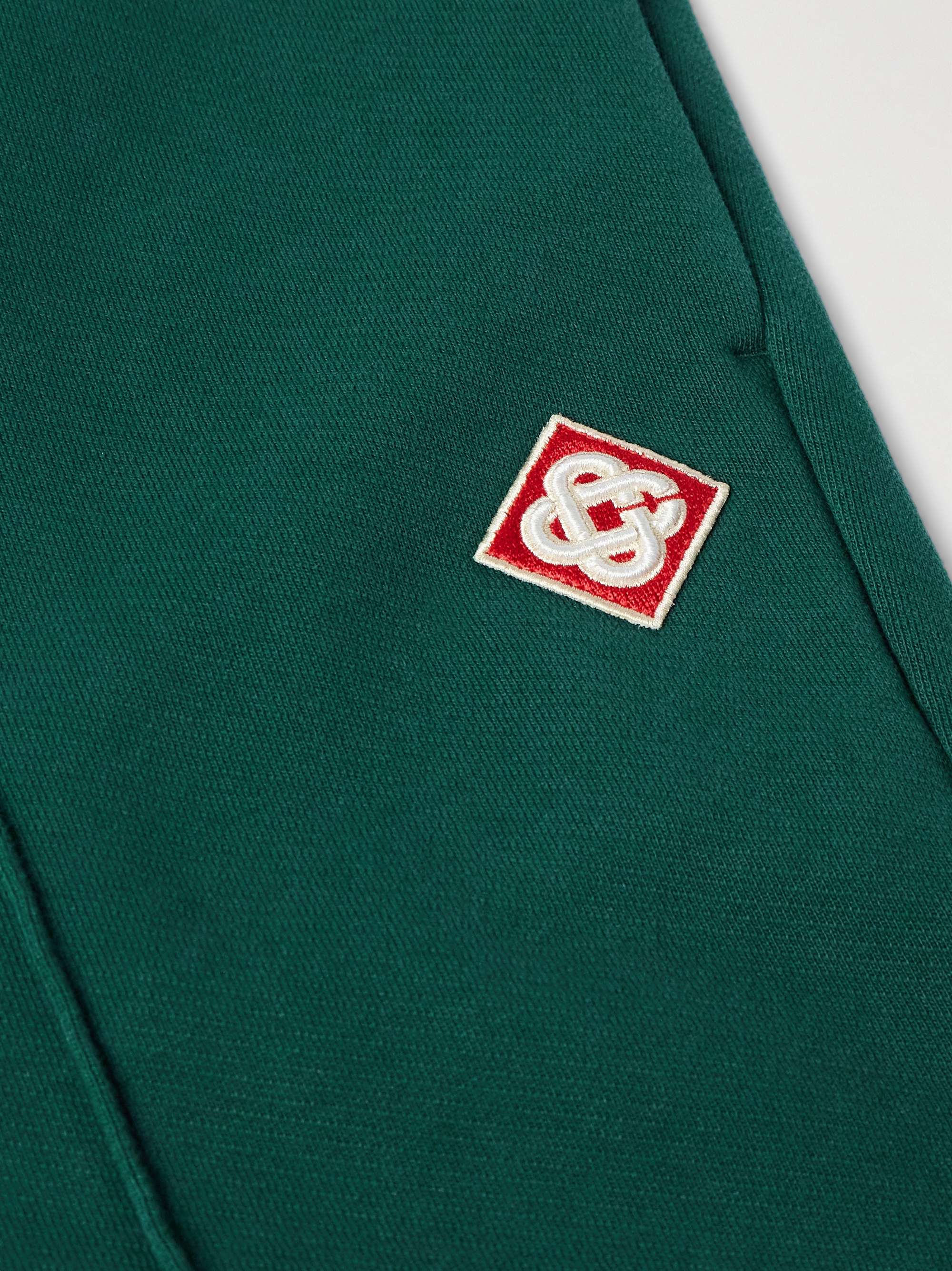 Straight-Leg Logo-Appliquéd Organic Cotton-Jersey Sweatpants view