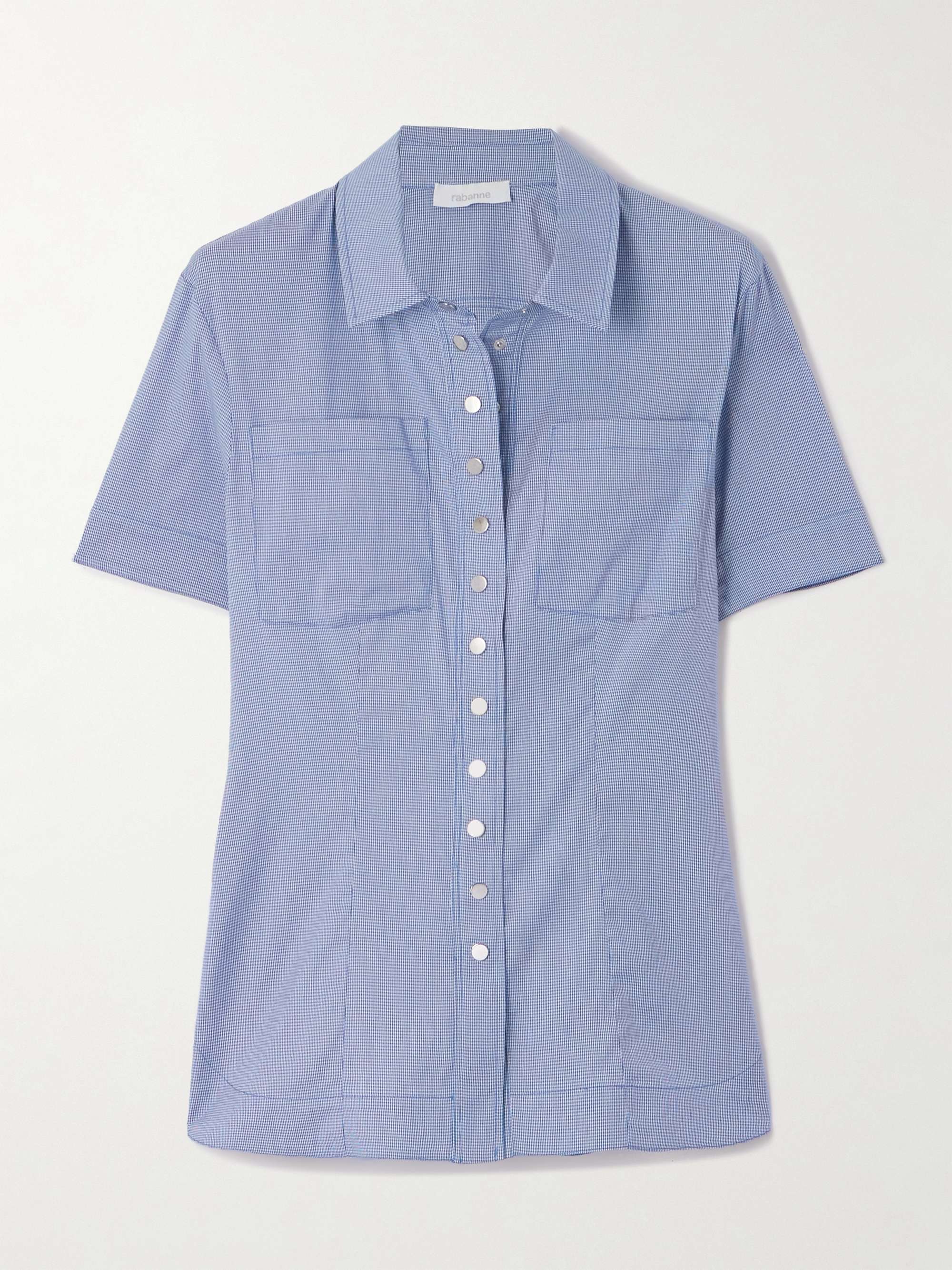 Haut checked cotton-blend shirt hero visual