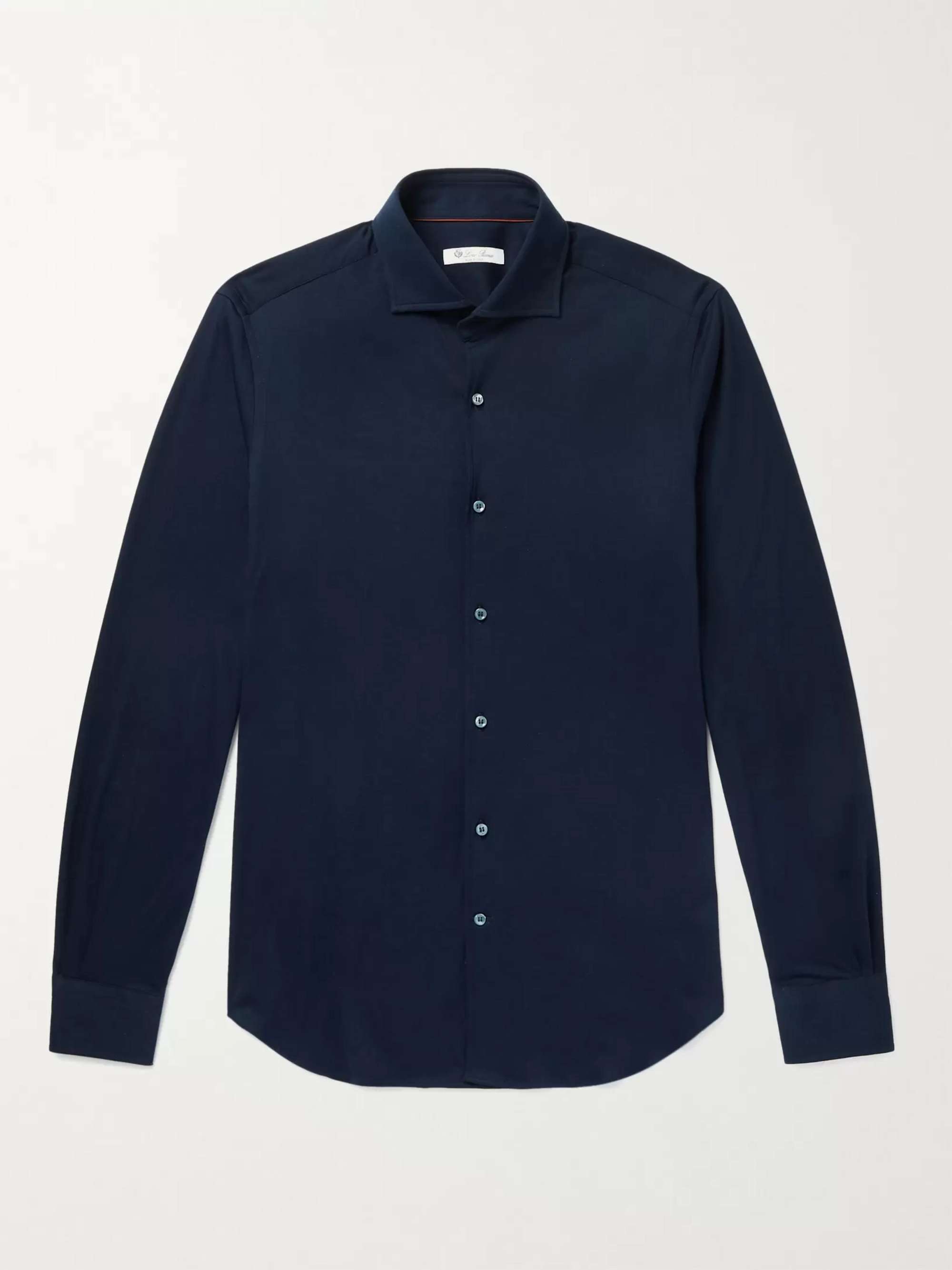Slim-Fit Cotton-Jersey Shirt hero visual