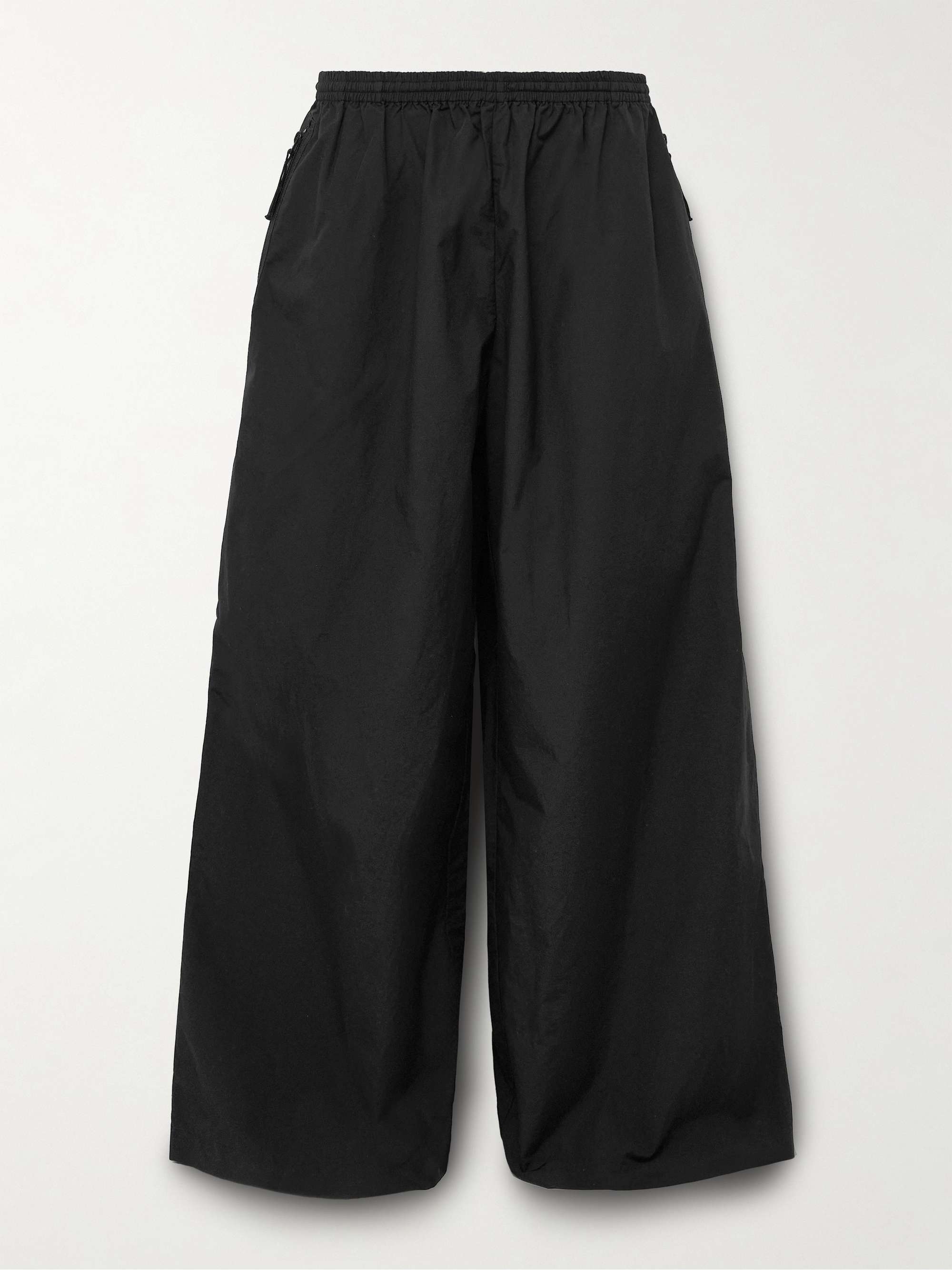 Wide-Leg Cotton and Nylon-Blend Trousers hero visual