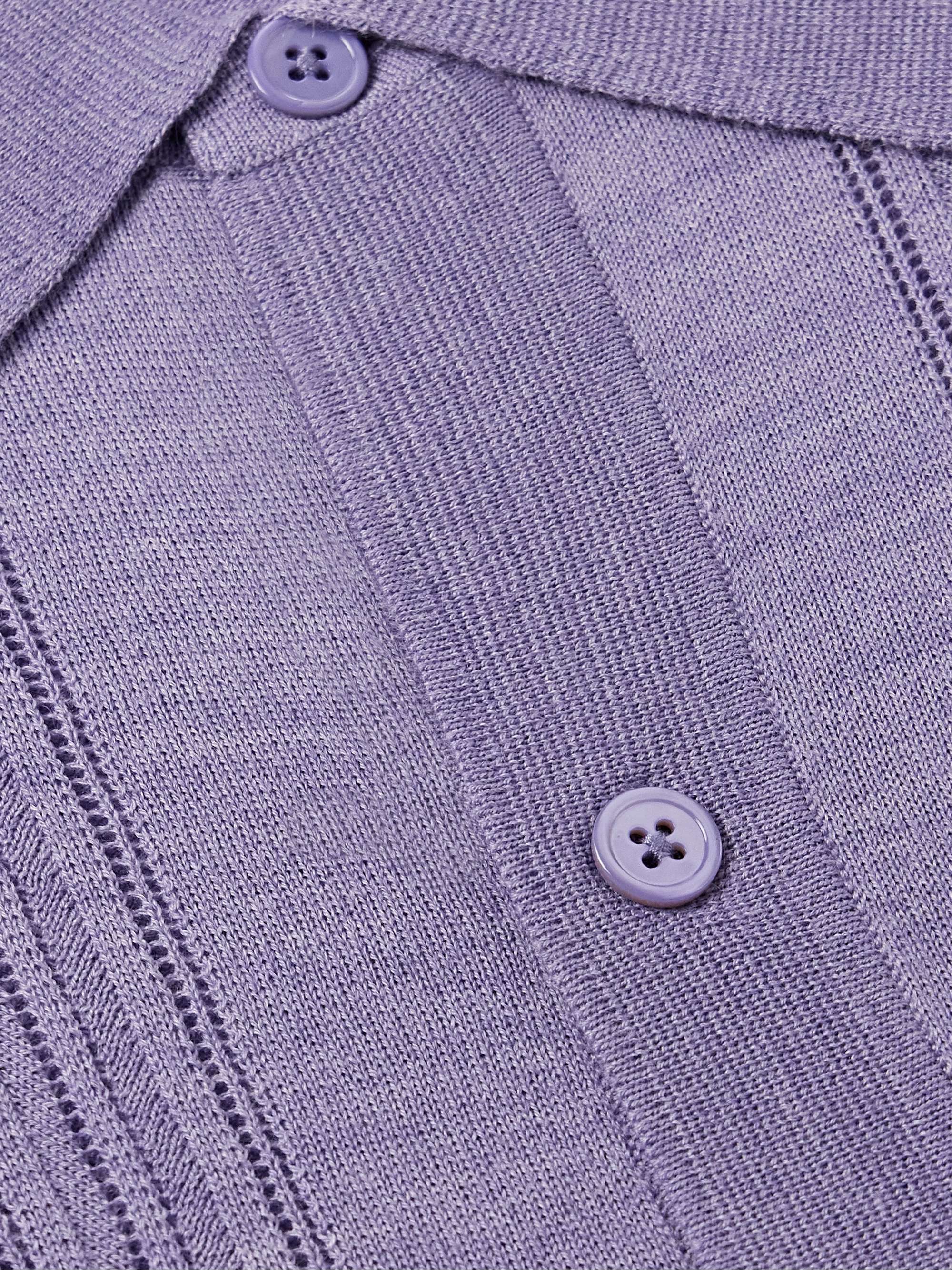 Thor 6584 Pointelle-Knit Wool-Blend Shirt view