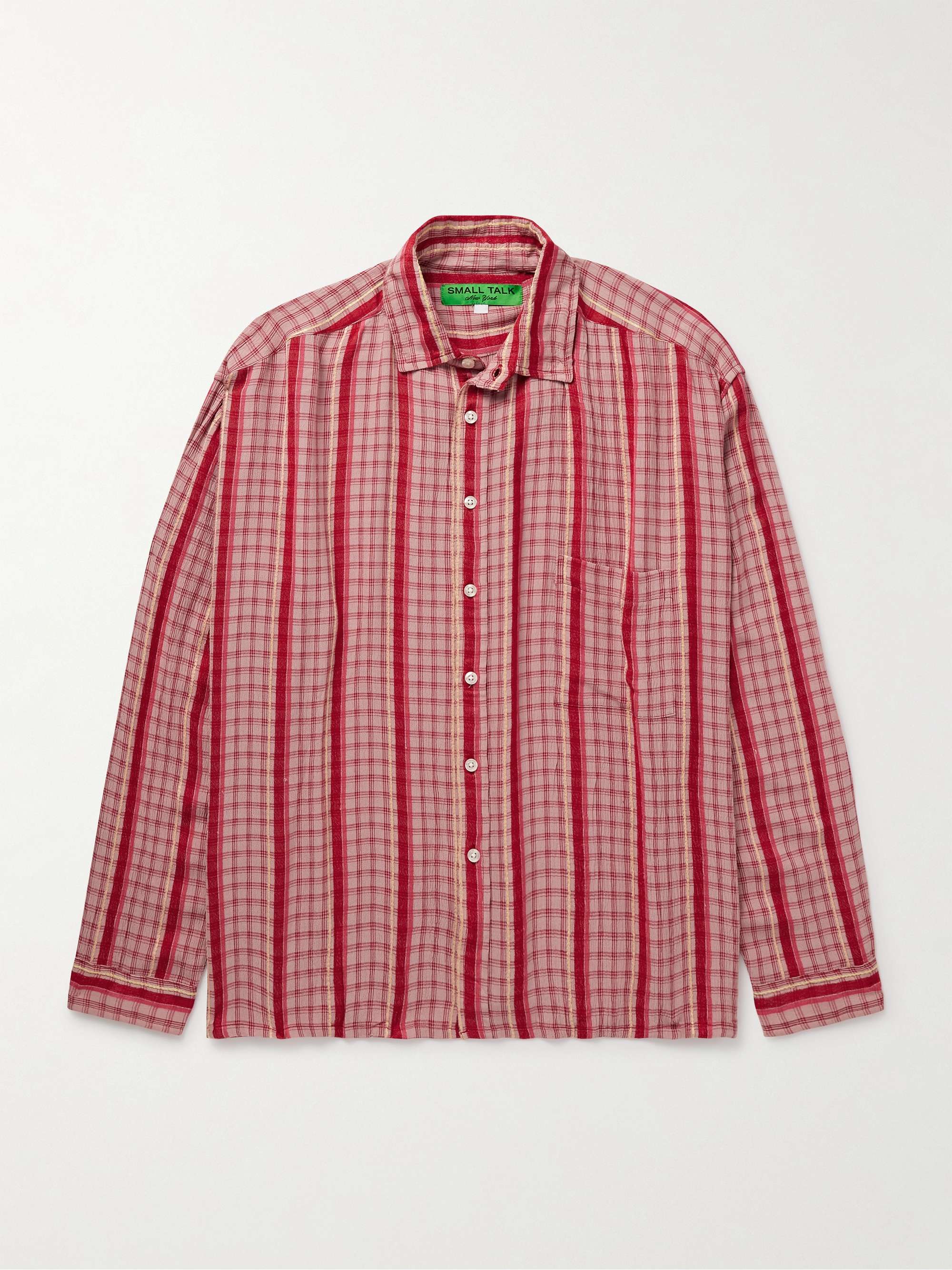 Striped Checked Voile Shirt hero visual