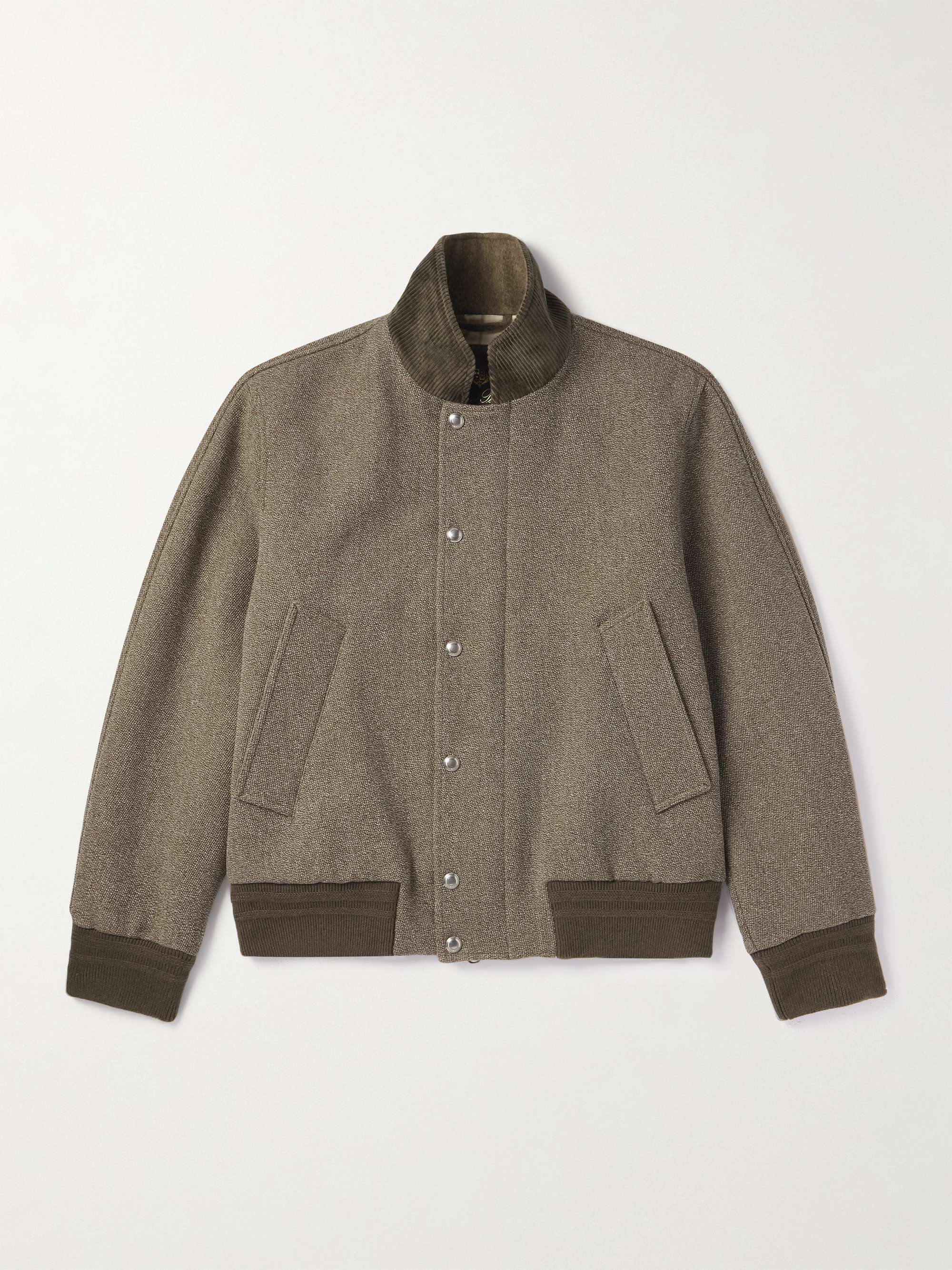 Floris Cotton Corduroy-Trimmed Wool Bomber Jacket hero visual