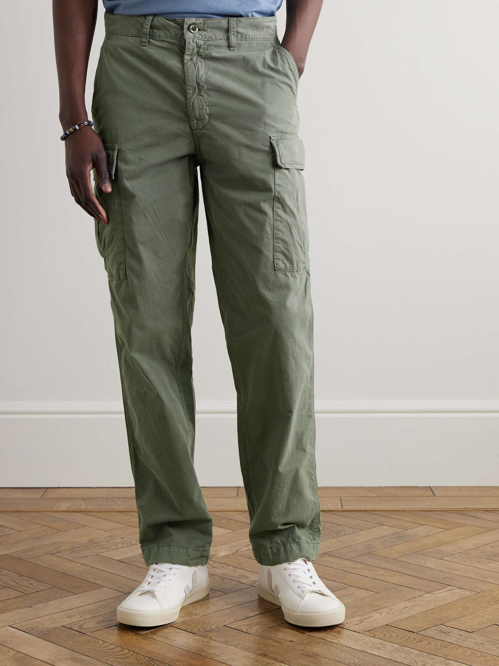 Tapered Cotton-Drill Cargo Trousers view
