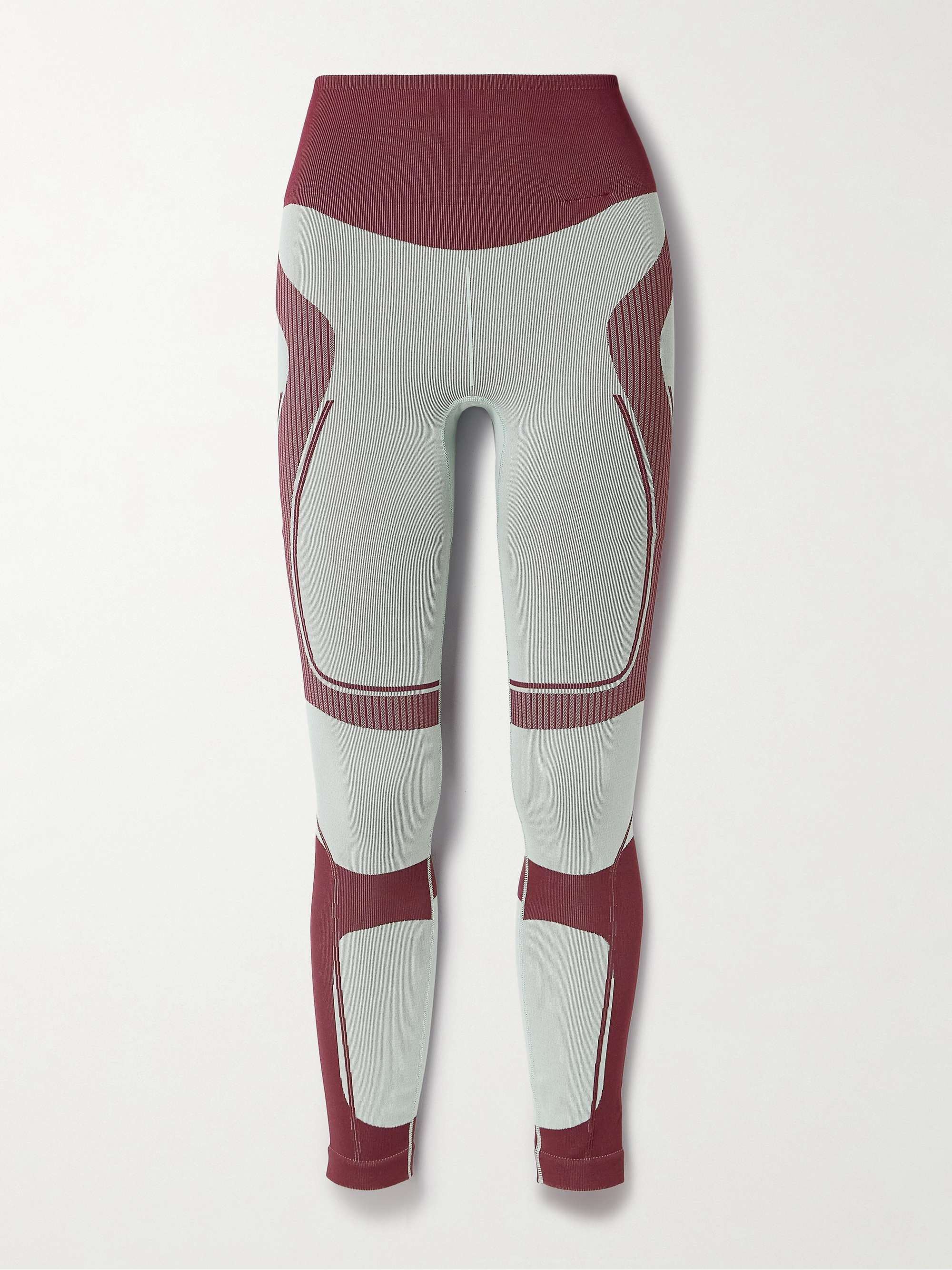 TrueNature ribbed stretch recycled jacquard-knit leggings hero visual