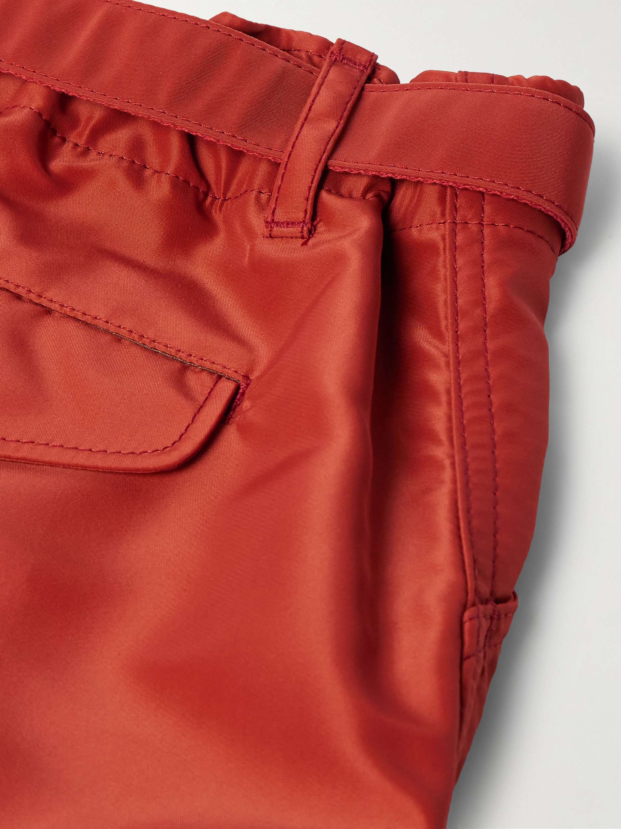 Straight-Leg Belted Nylon-Twill Cargo Shorts view