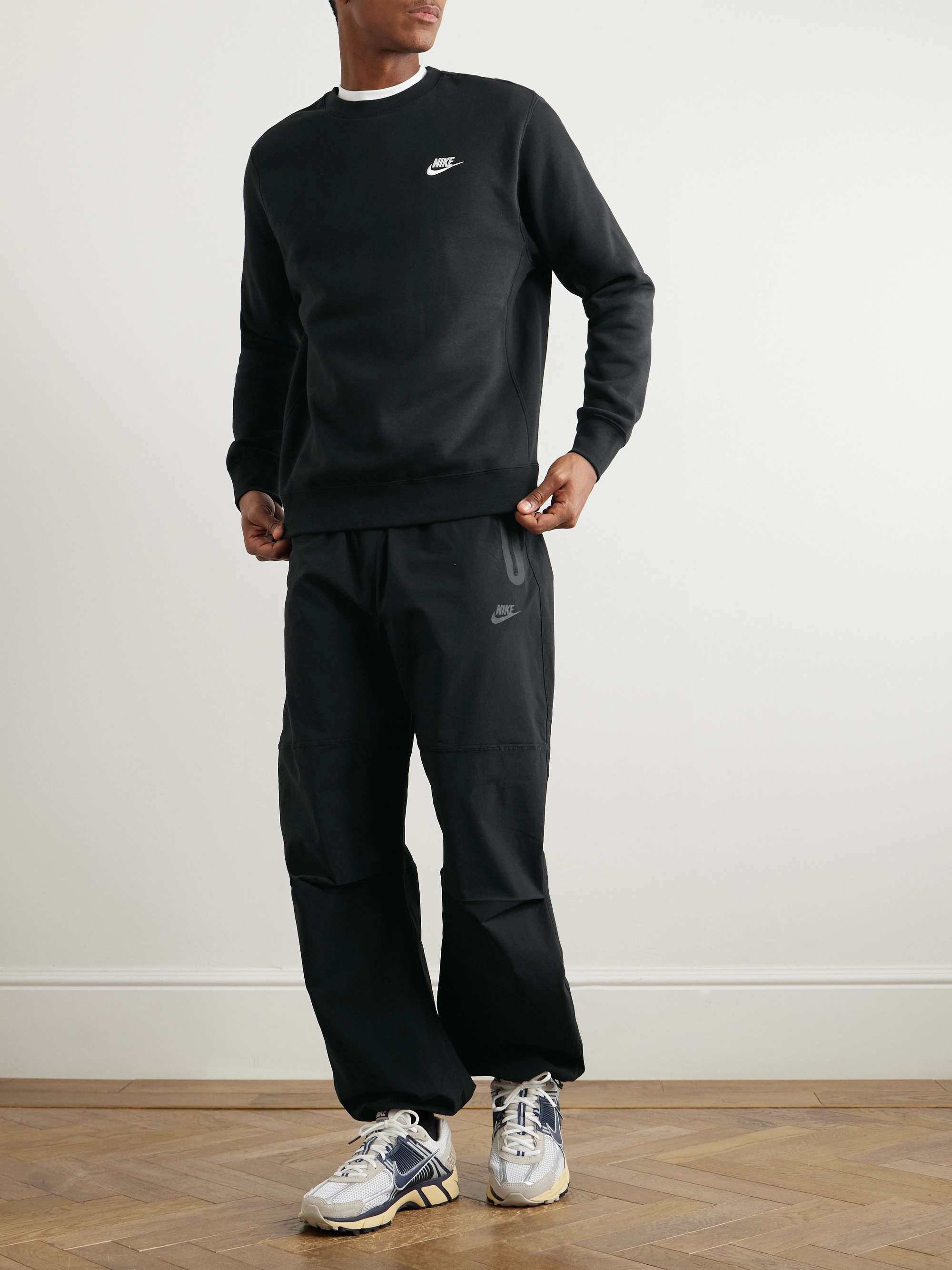 Sportswear Club Logo-Embroidered Cotton-Blend Jersey Sweatshirt view