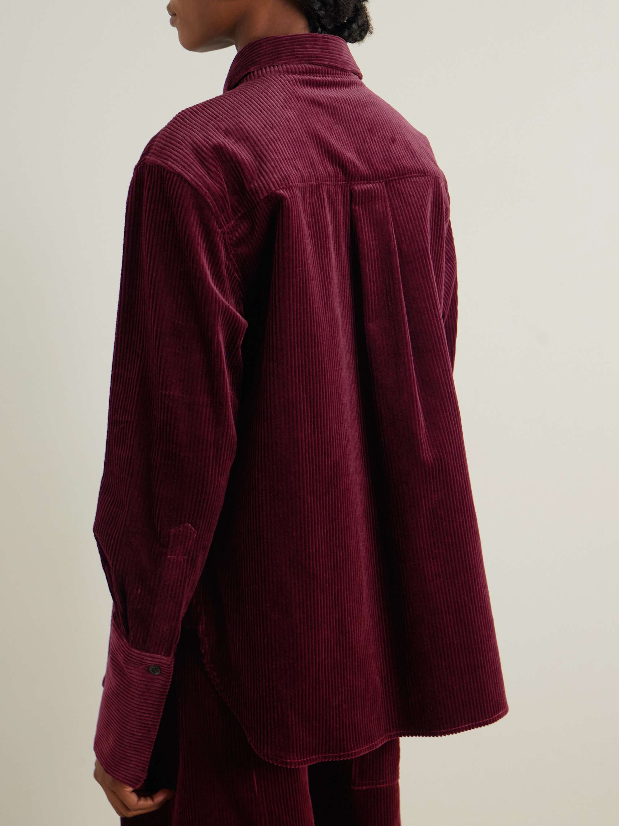 Oversized organic cotton-corduroy shirt view