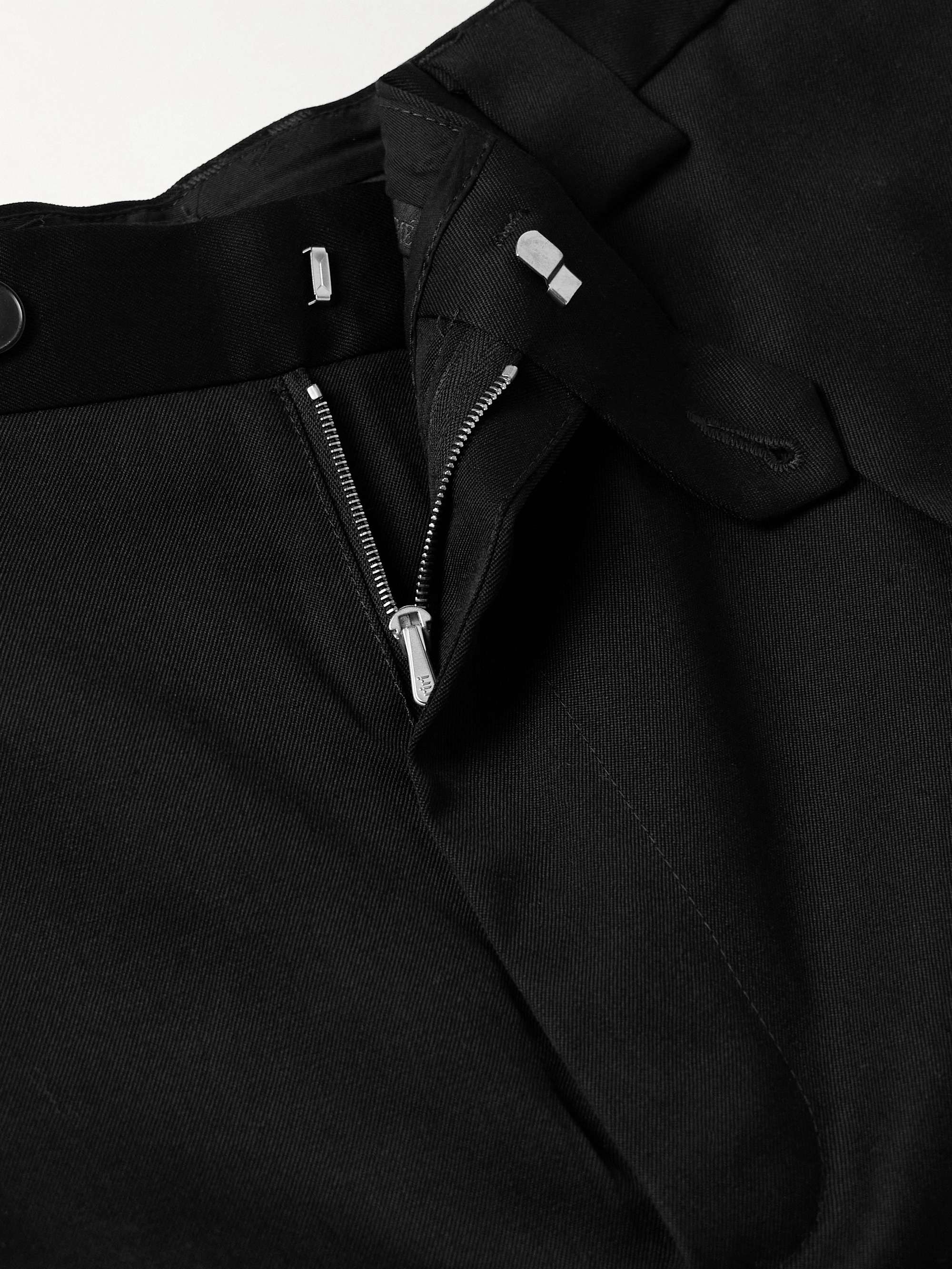 Boiler Room Wide-Leg Pleated Virgin Wool-Gabardine Trousers view
