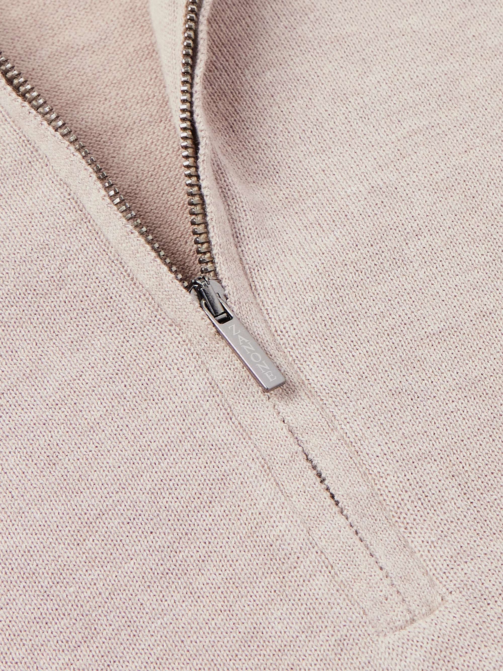 Zanone Slim-Fit Cotton Zip-Up Sweater view