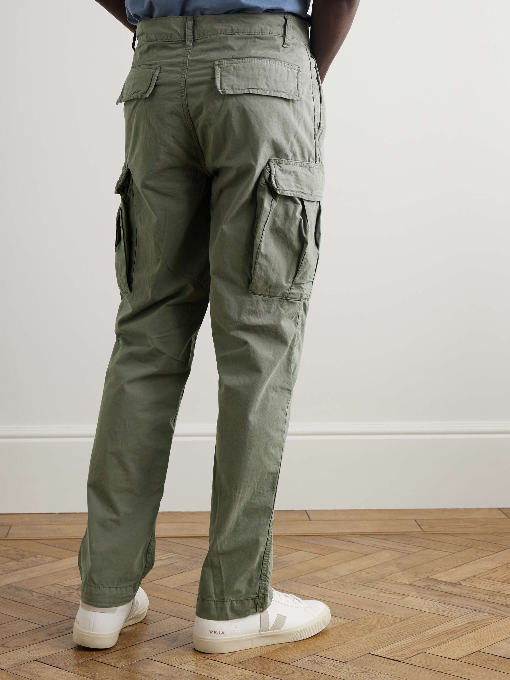 Tapered Cotton-Drill Cargo Trousers view