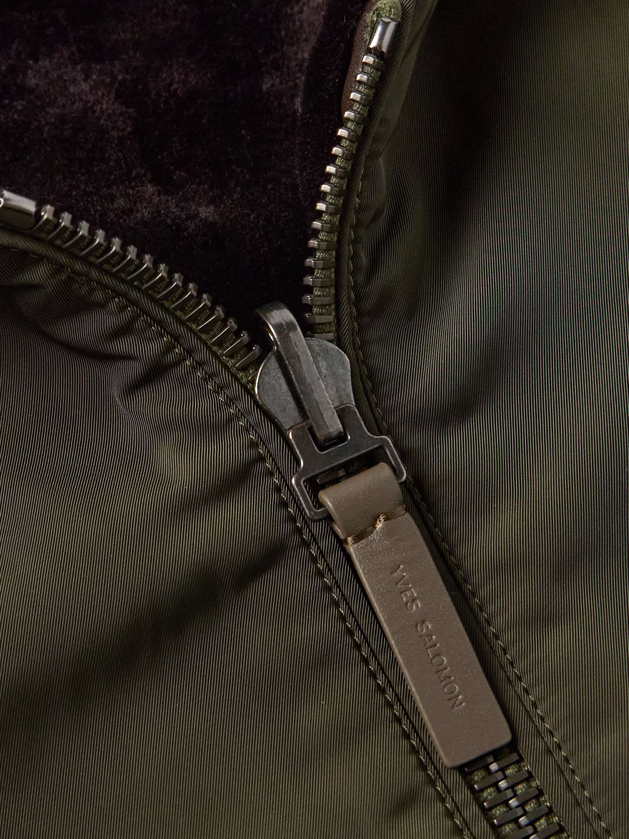 Reversible Shell and Shearling Bomber Jacket view