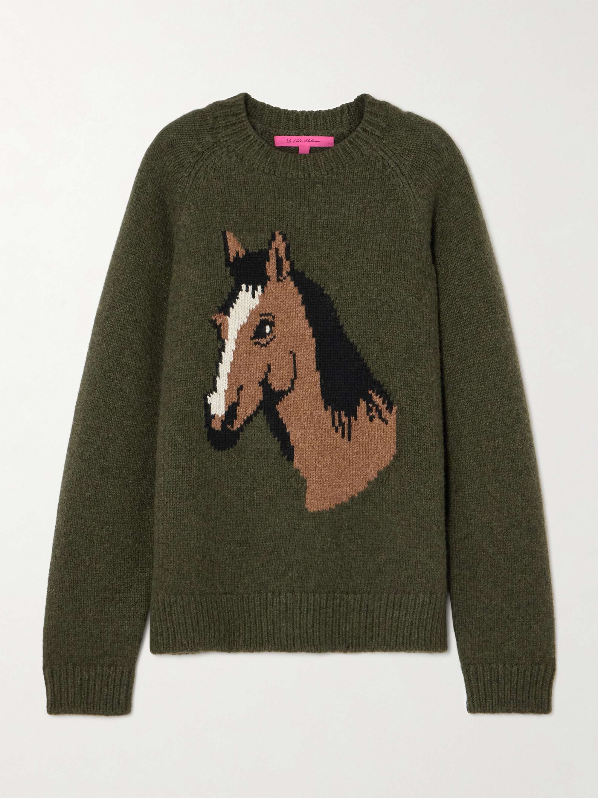 Horsey intarsia-knit cashmere sweater hero visual