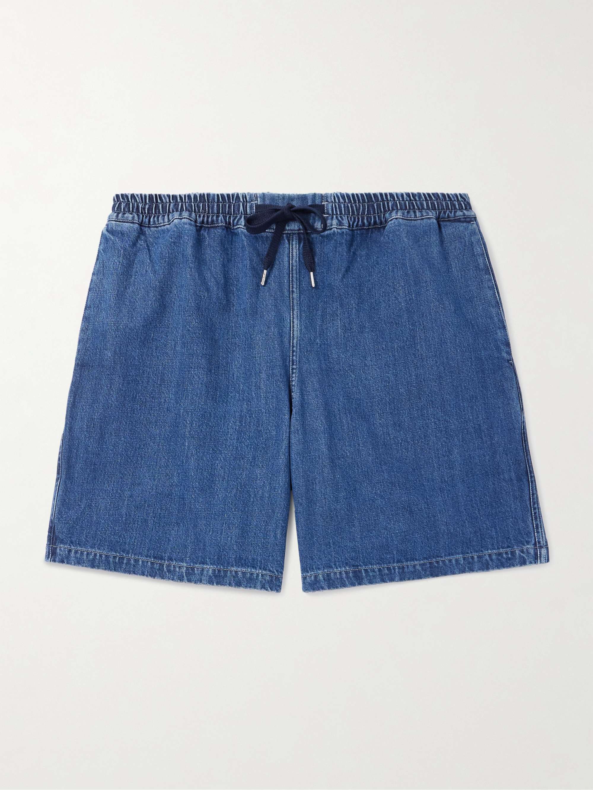 Volta Straight-Leg Denim Drawstring Shorts hero visual