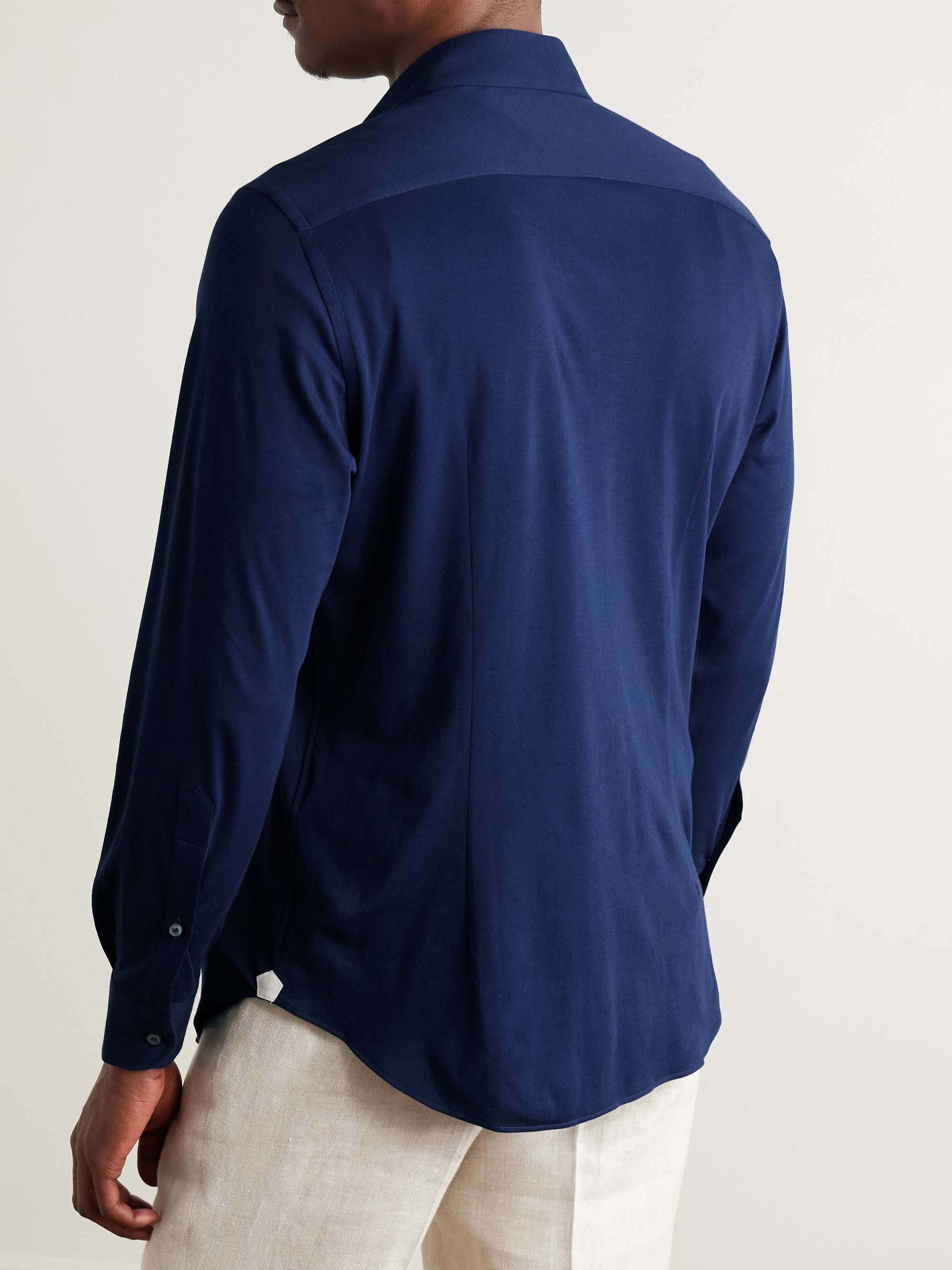 Andrew Slim-Fit Cotton-Jersey Shirt view