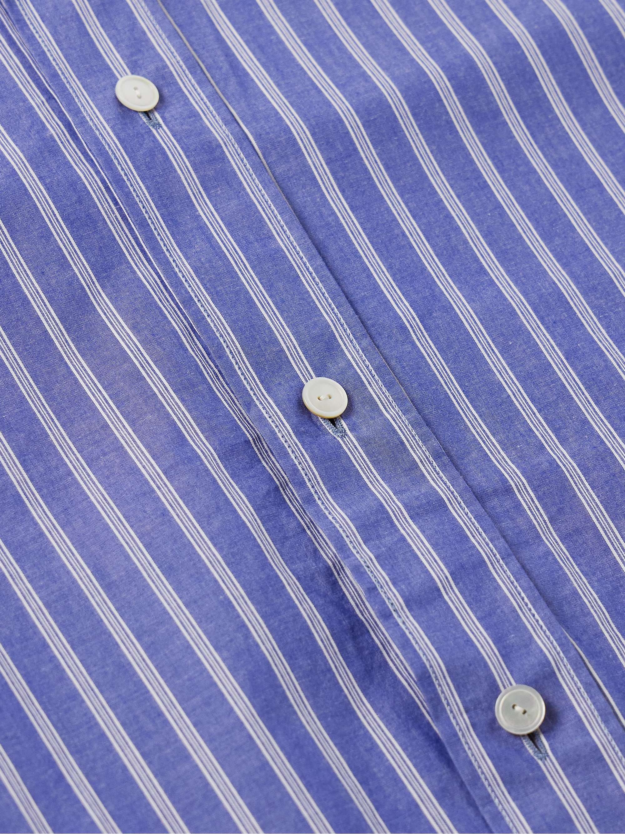 Bresson Button-Down Collar Striped Cotton-Poplin Shirt view