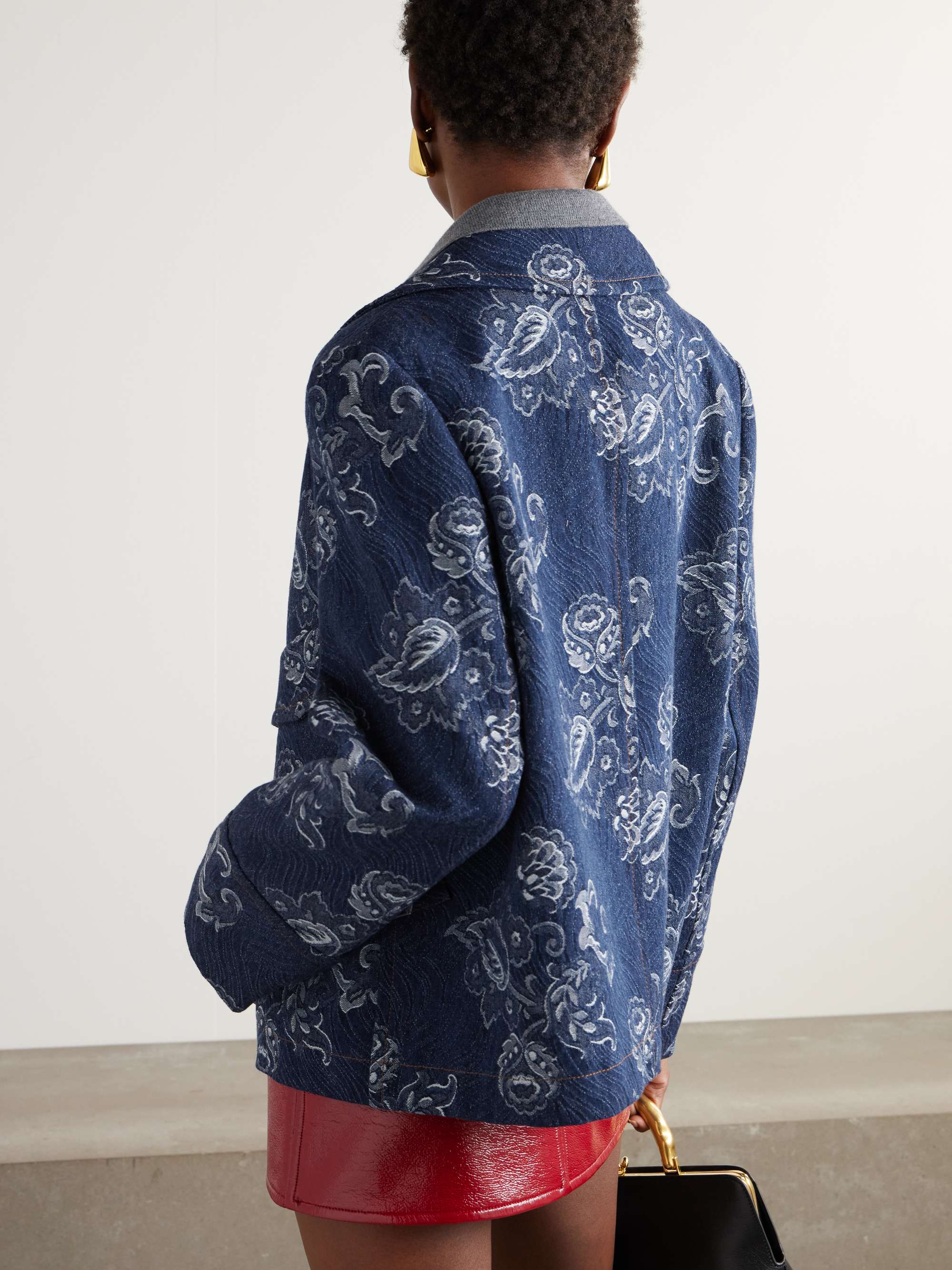Oversized cotton-jacquard jacket view