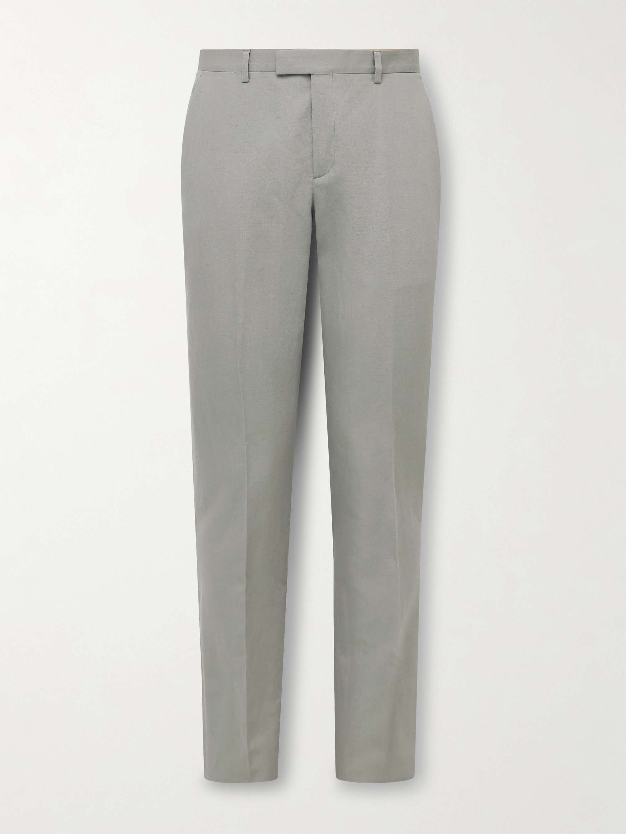 Slim-Fit Linen, Cotton and Lyocell-Blend Suit Trousers hero visual