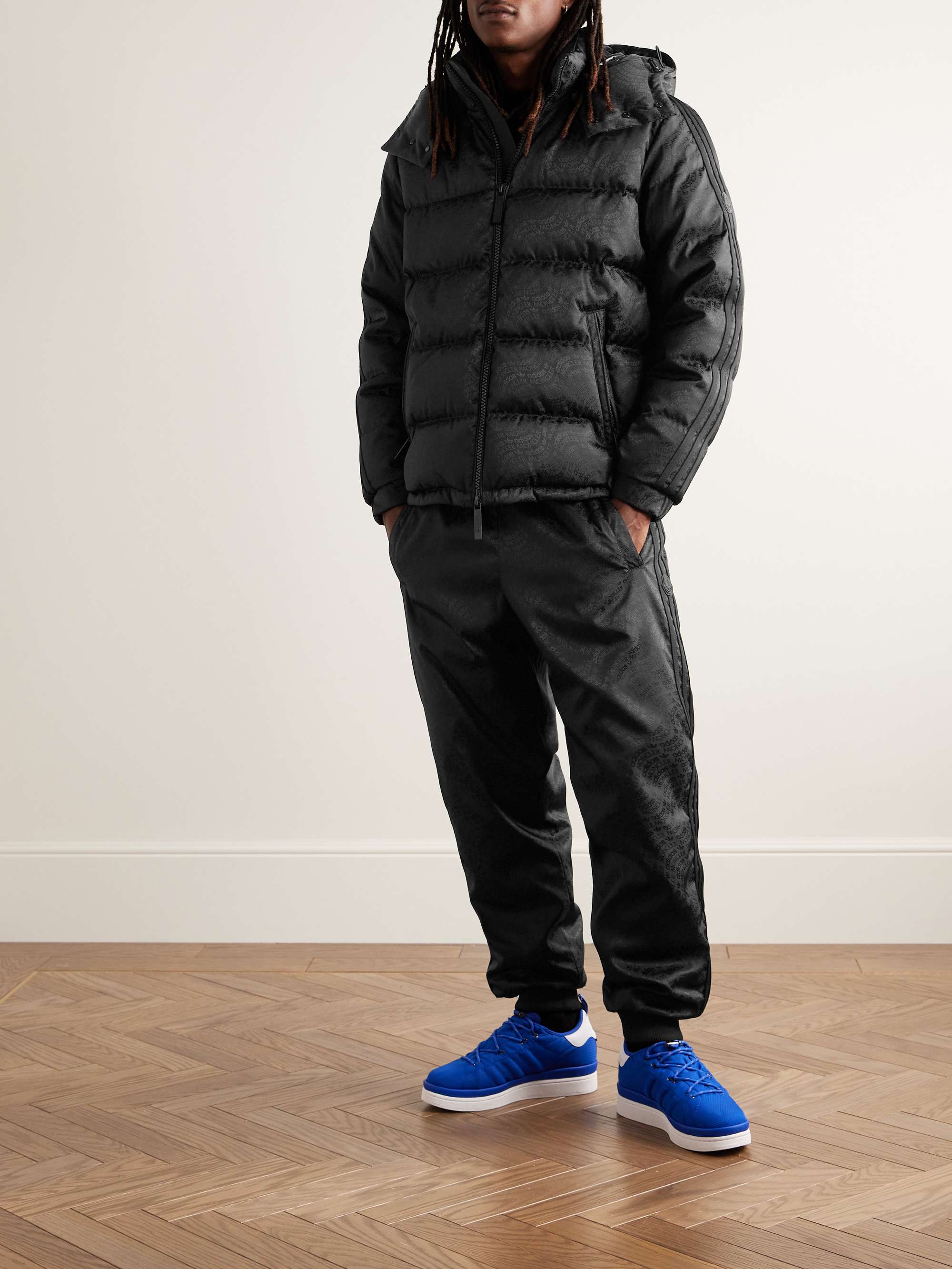 + adidas Originals Alpbach Quilted Logo-Jacquard Shell Hooded Down Jacket view