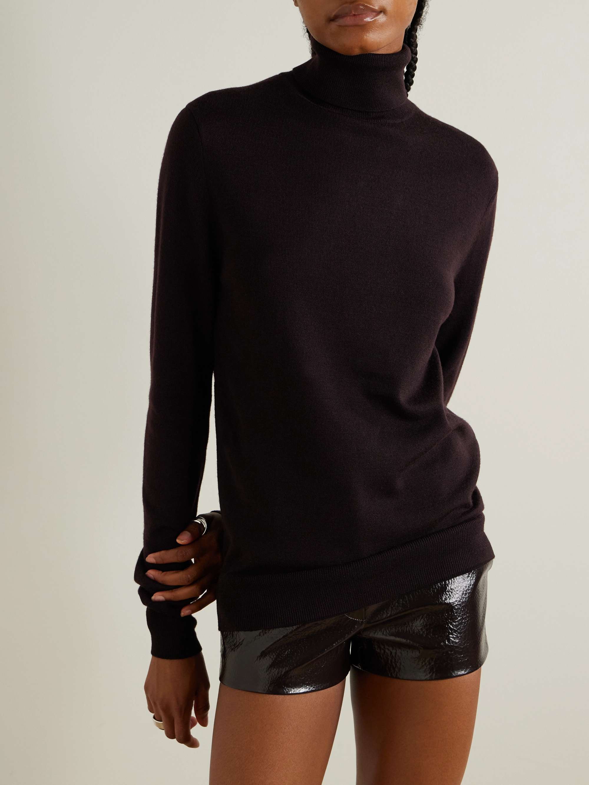 Eve merino wool turtleneck sweater view