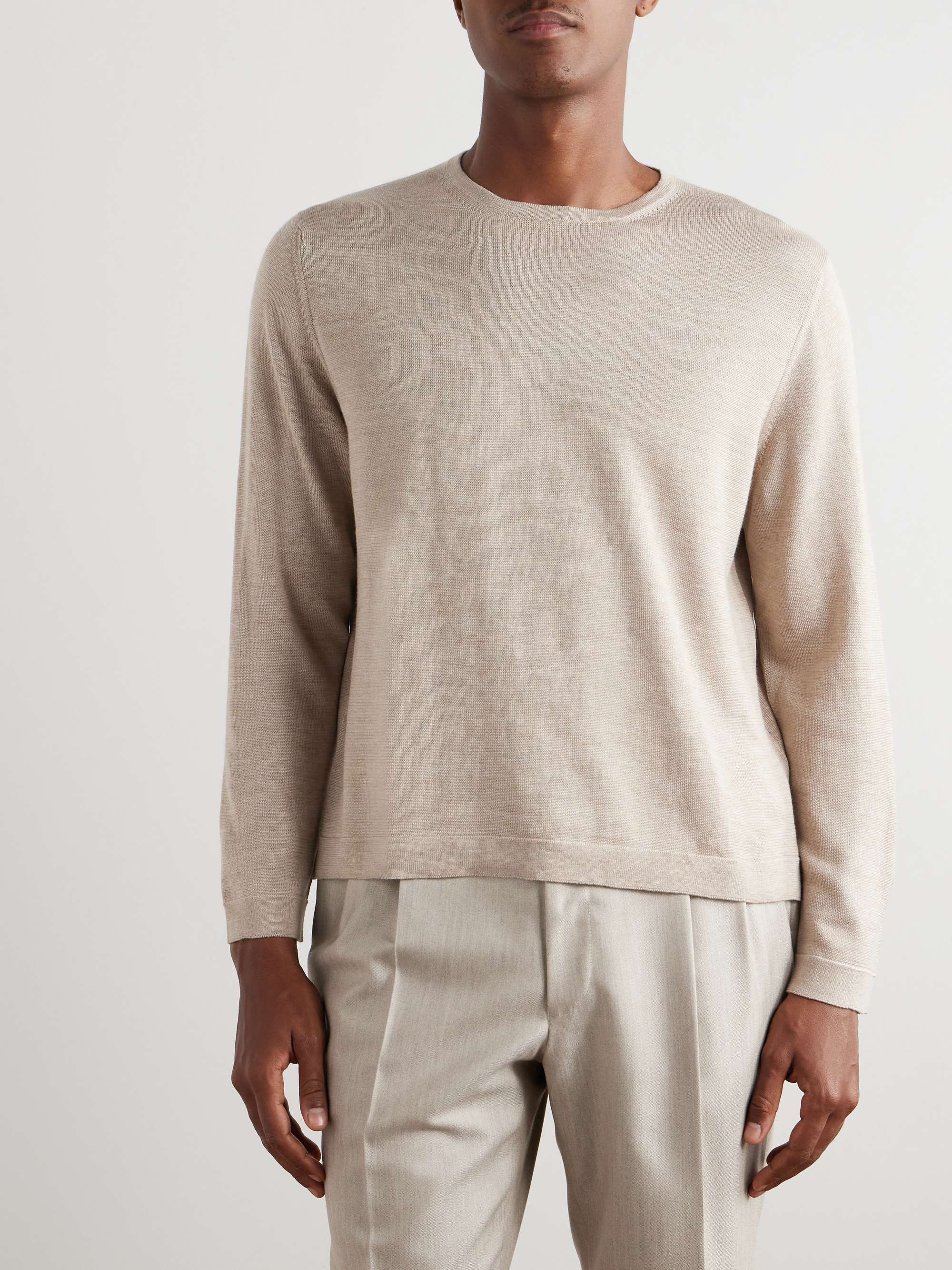 Wool and Silk-Blend Sweater view