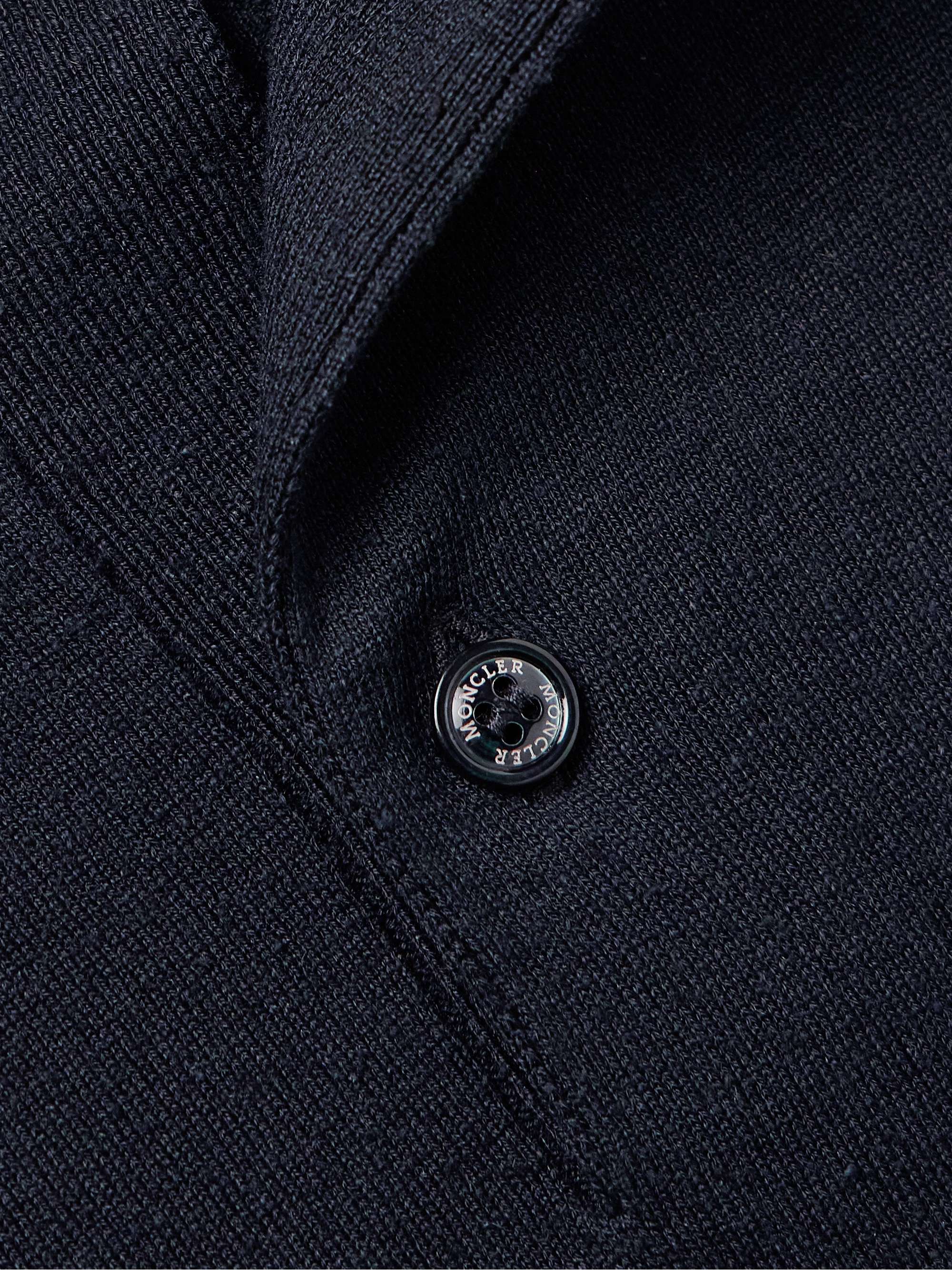 Logo-Appliquéd Silk and Linen-Blend Polo Shirt view