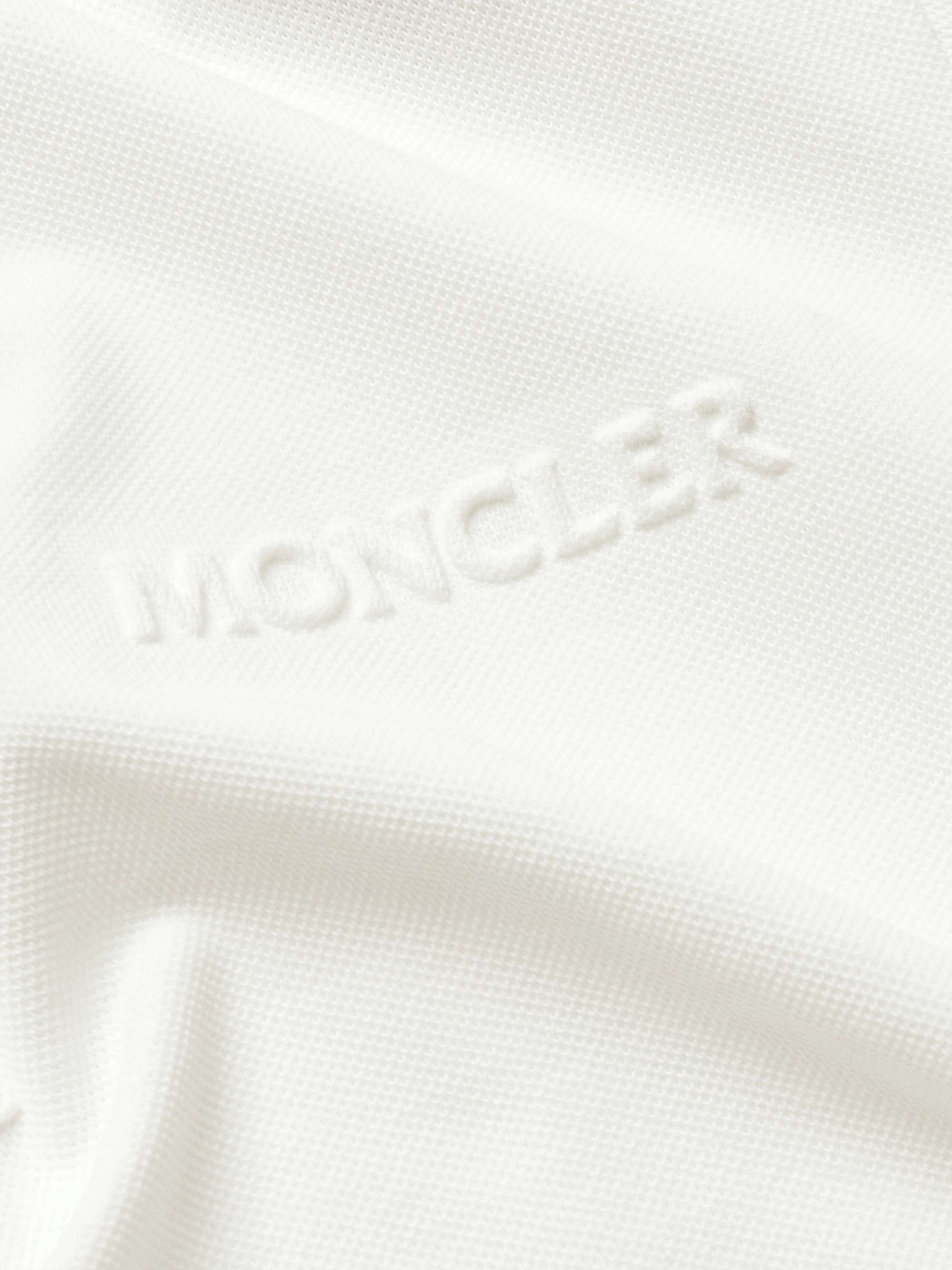 Logo-Embossed Contrast-Tipped Cotton-Piqué Polo Shirt view