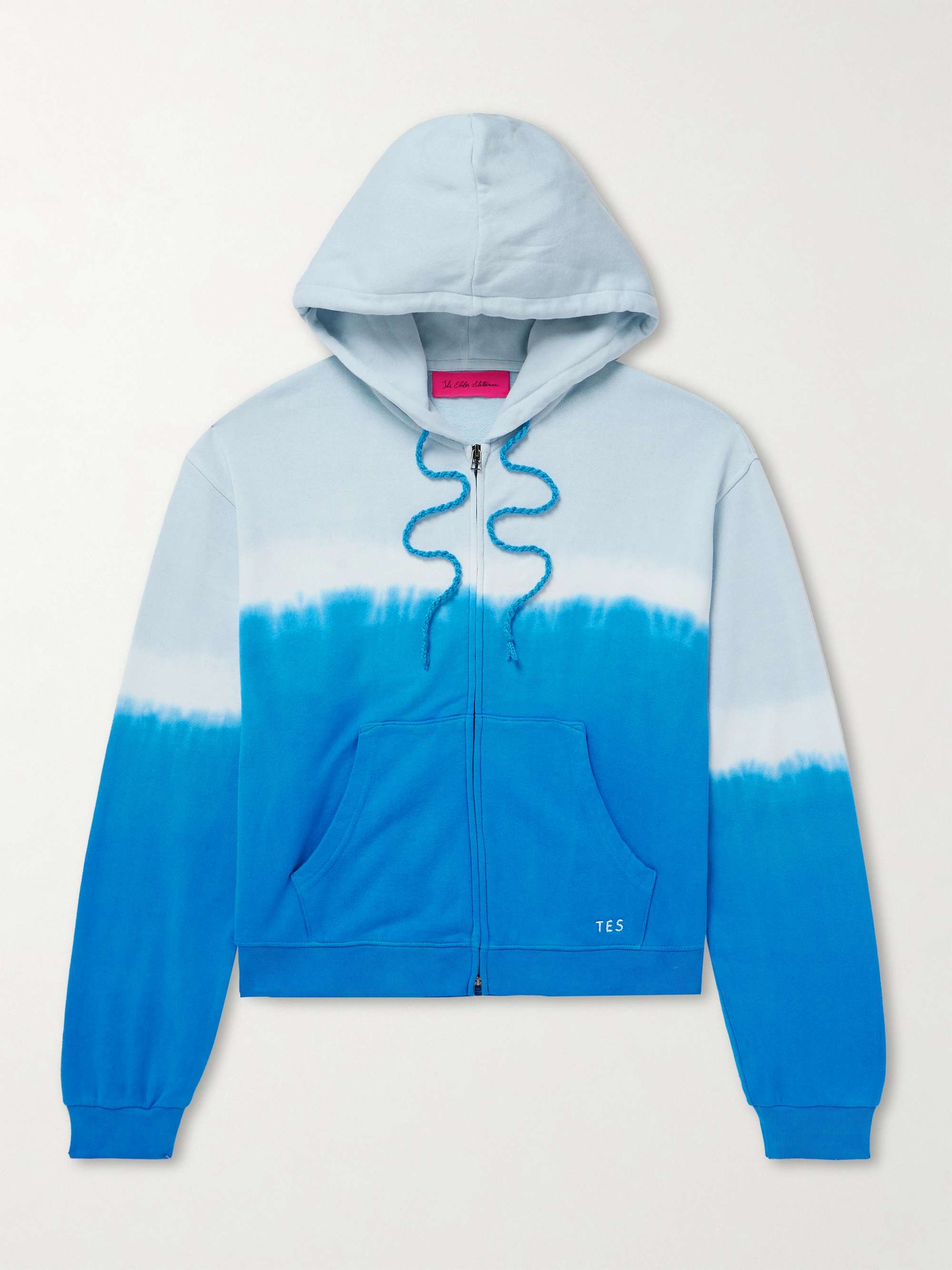 Daily Embroidered Tie-Dyed Cotton-Blend Jersey Zip-Up Hoodie hero visual