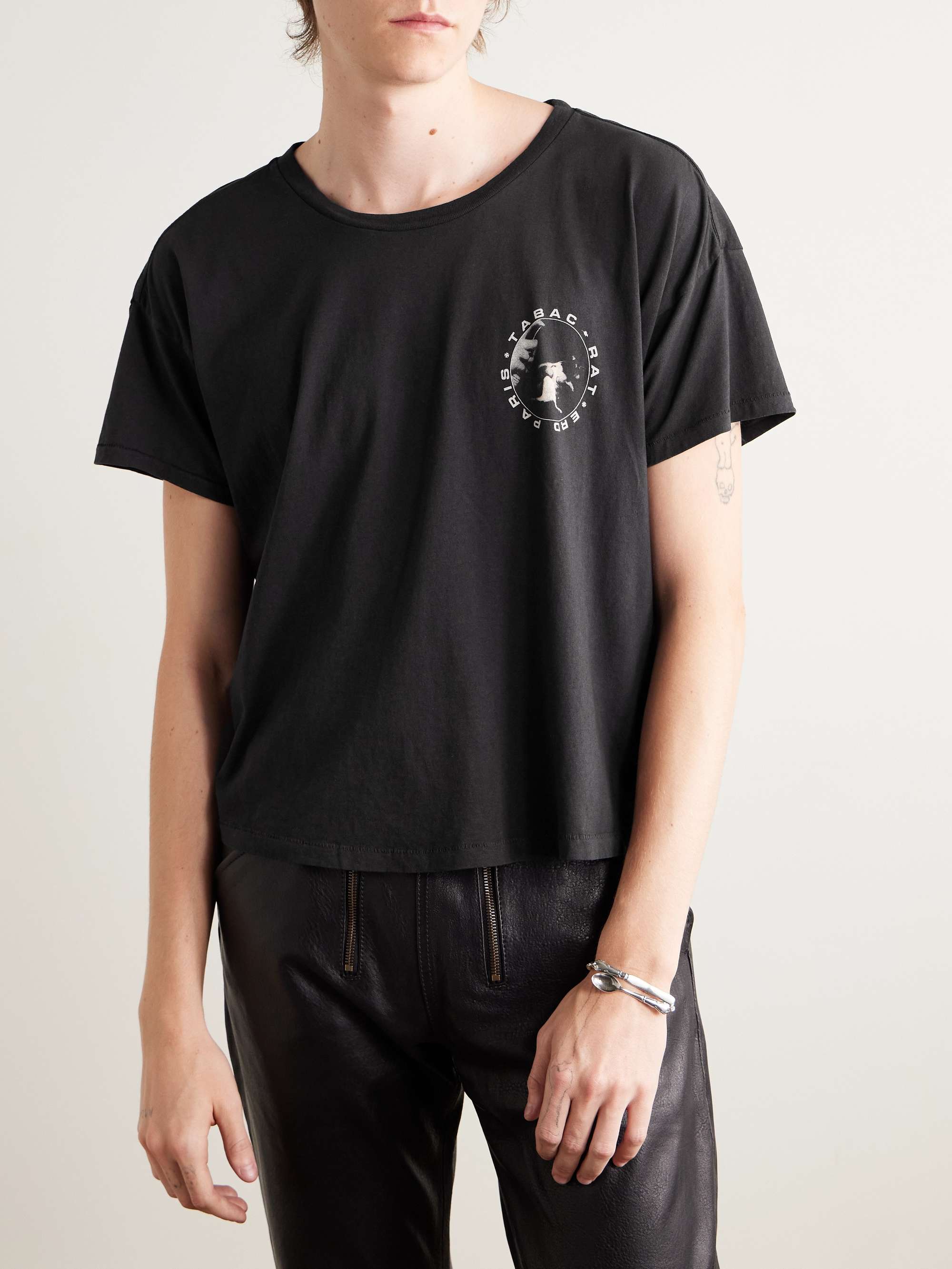 Tabac Rat Printed Cotton-Jersey T-Shirt view