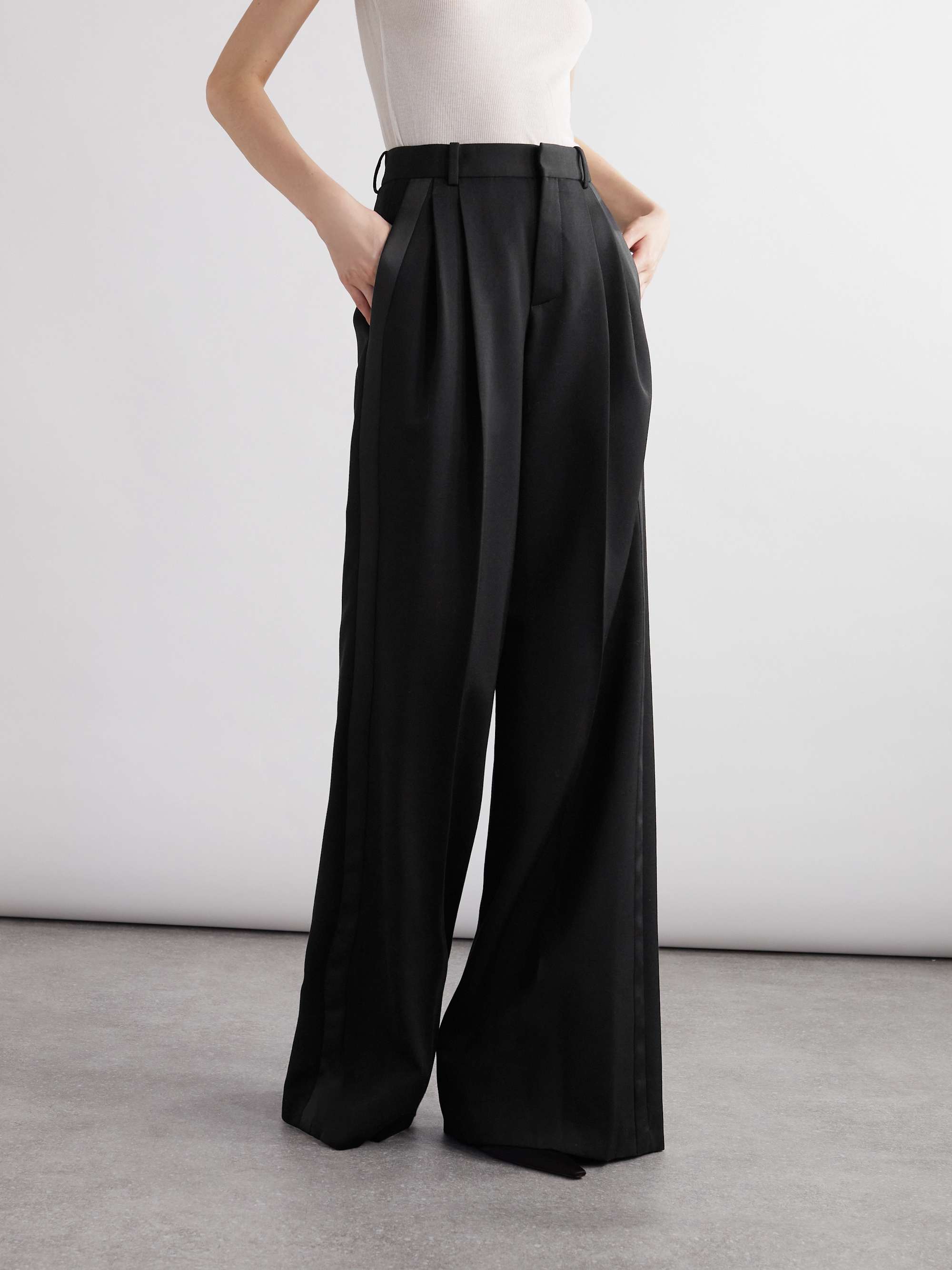 Grain de poudre wool wide-leg pants view