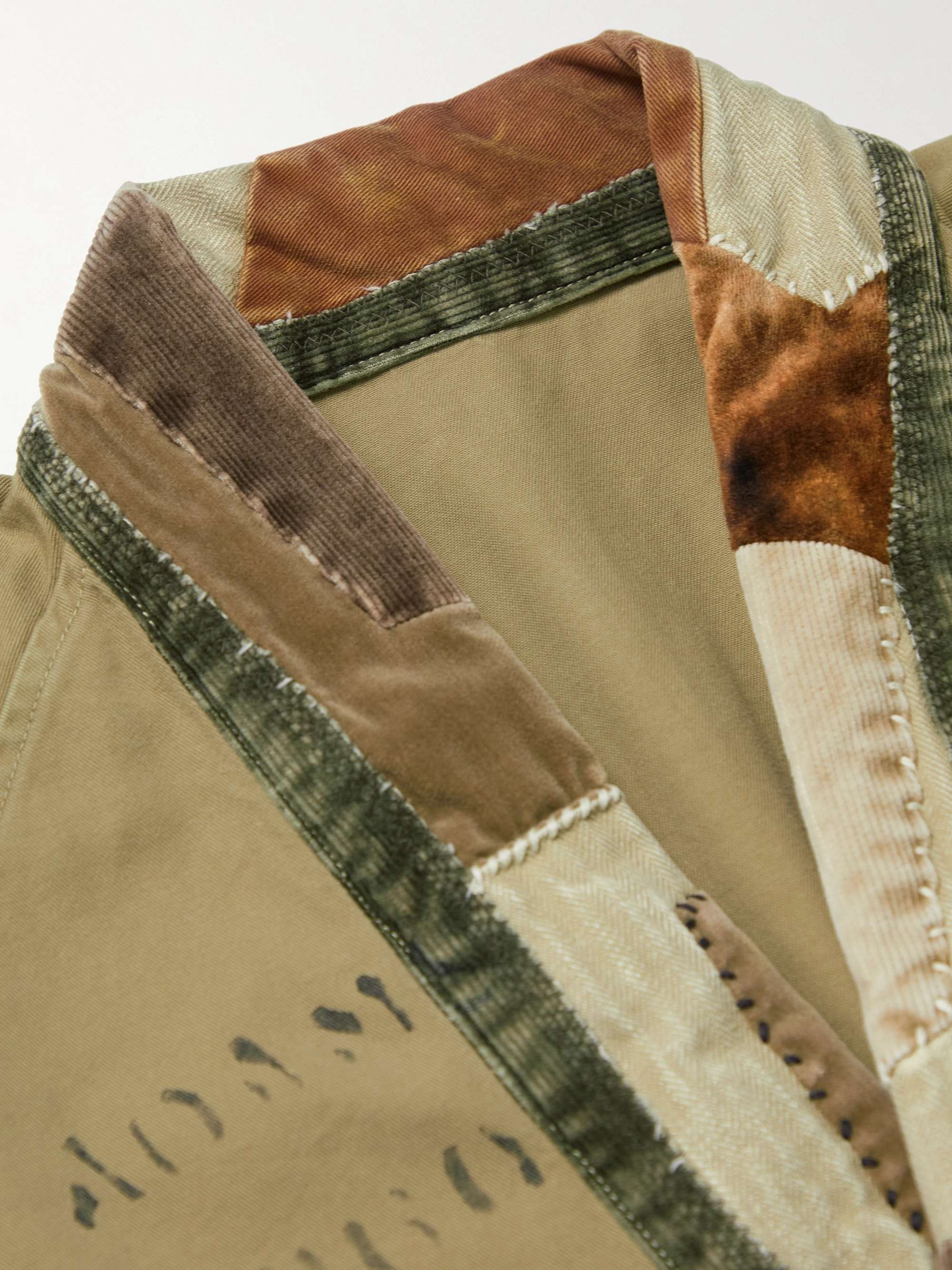 Tiger Juddbhan Corduroy-Trimmed Printed Cotton-Twill Shirt view