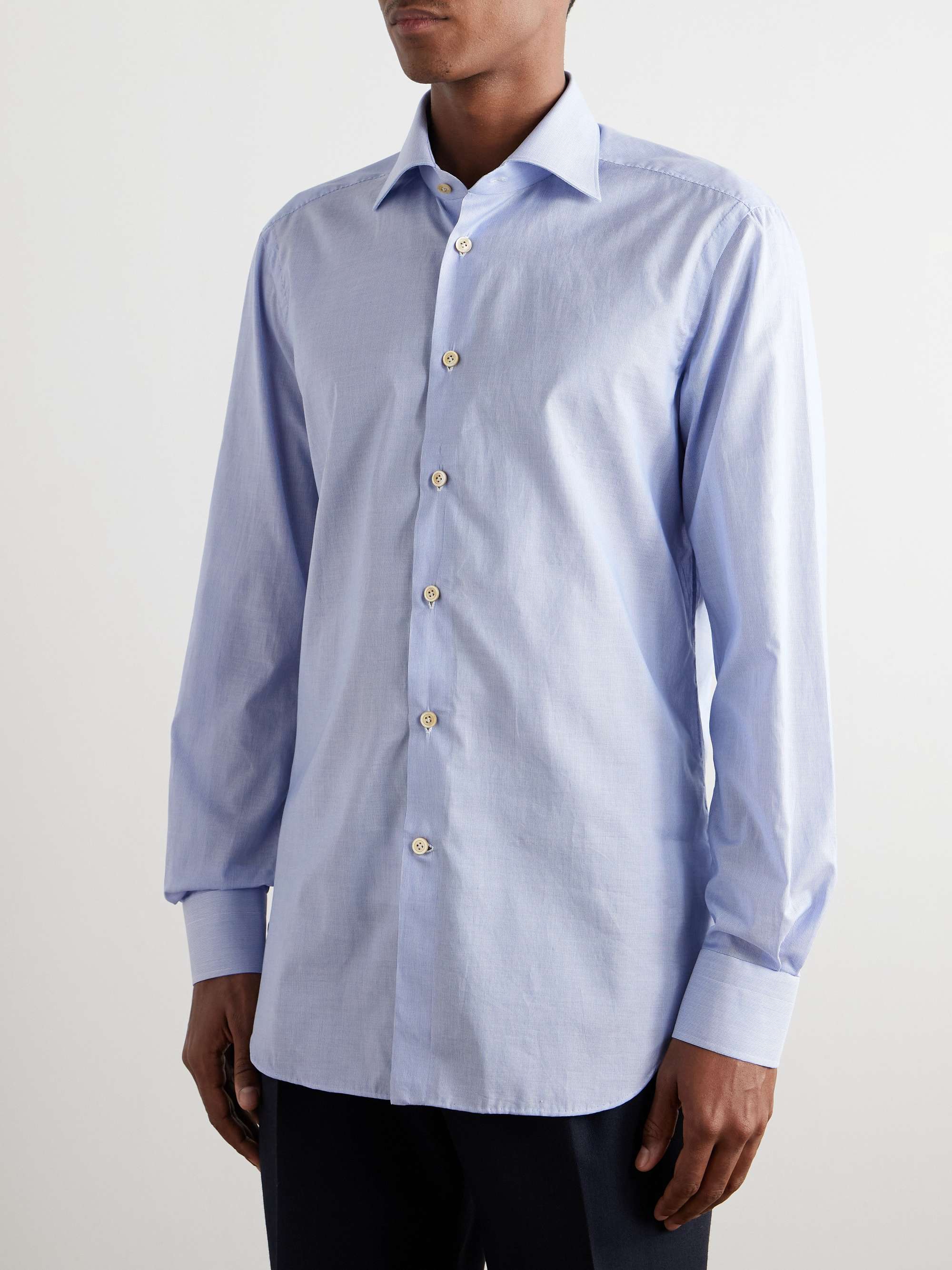 Slim-Fit Striped Cotton Shirt view