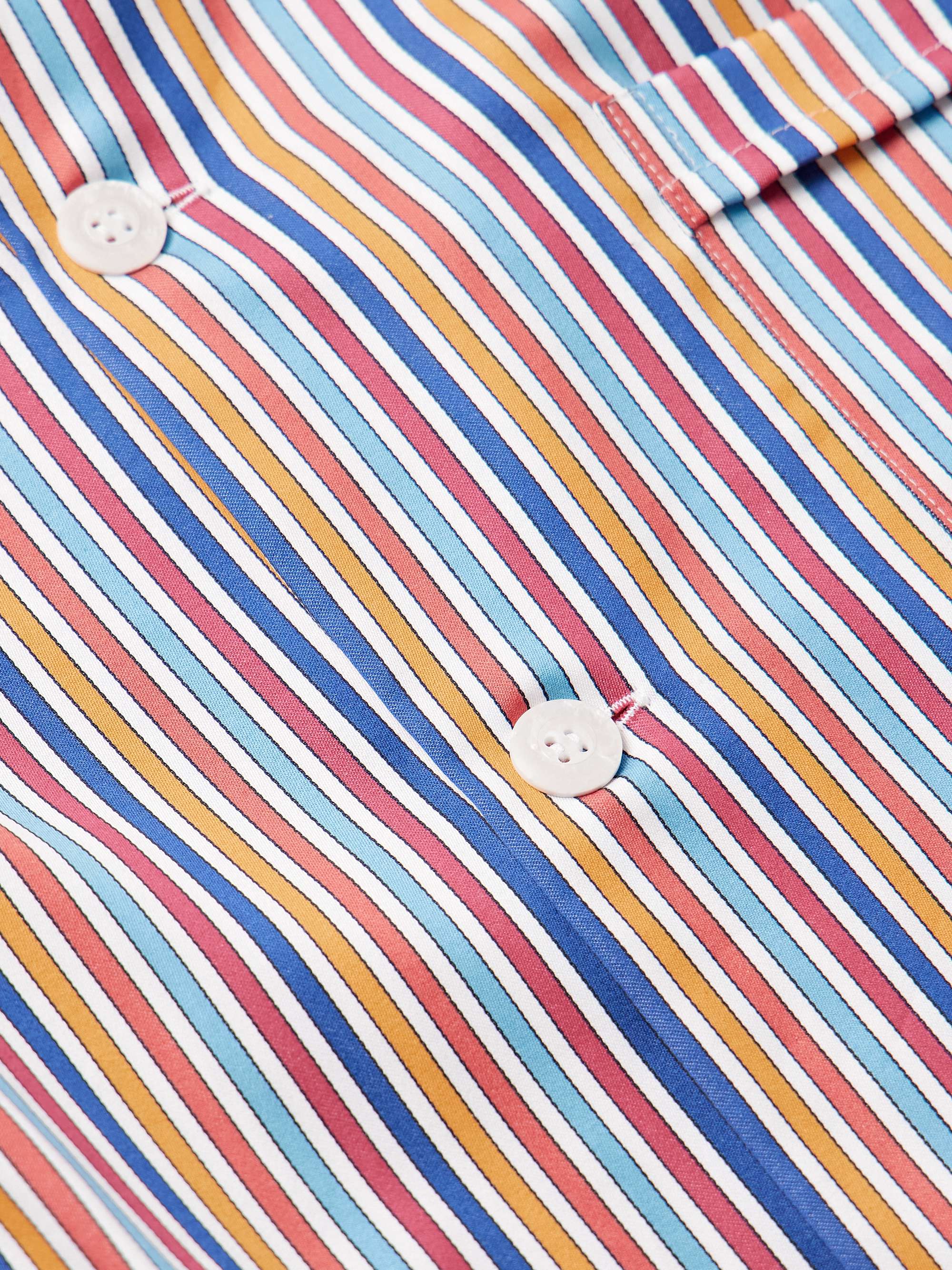 Wellington Striped Cotton-Poplin Pyjama Set view