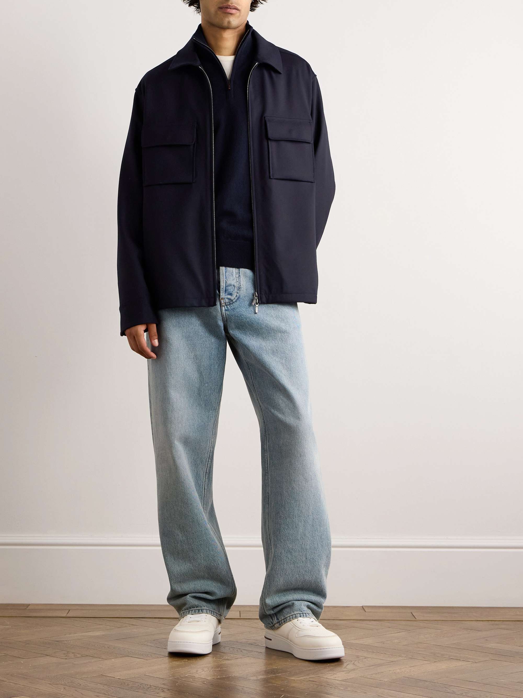 Wool-Blend Blouson Jacket view