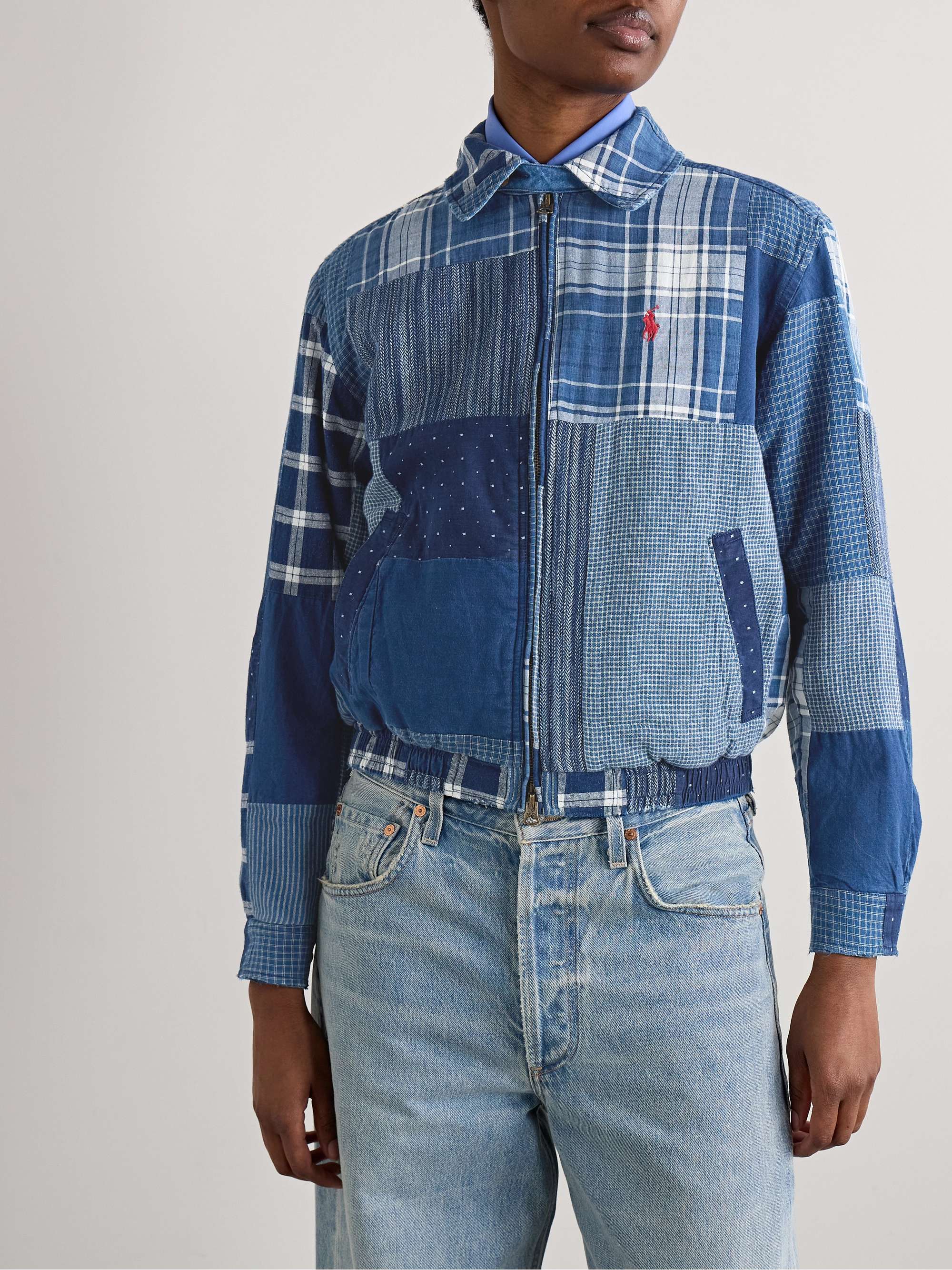 Patchwork cotton-blend jacket view