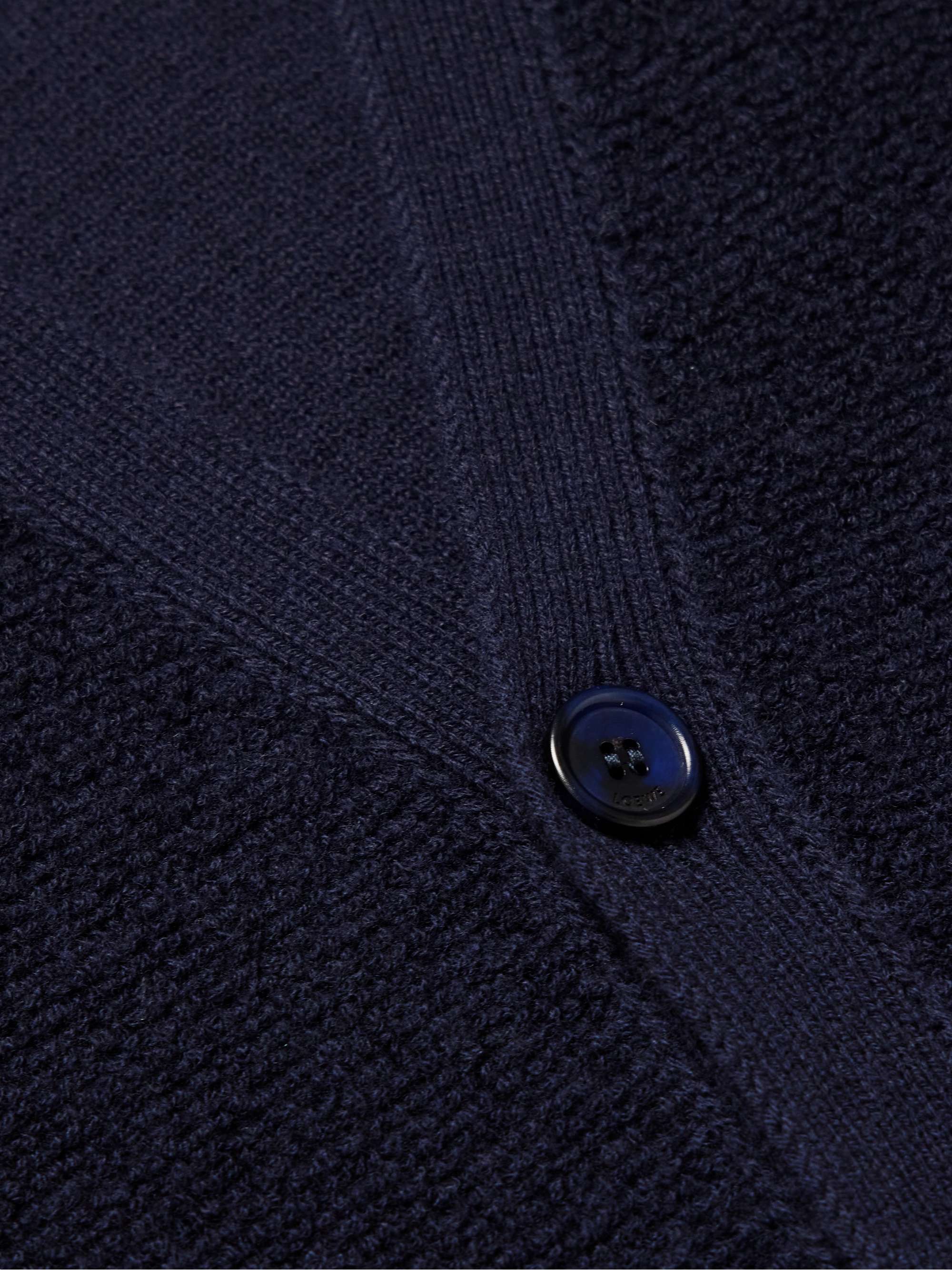 Logo-Embroidered Wool Cardigan view