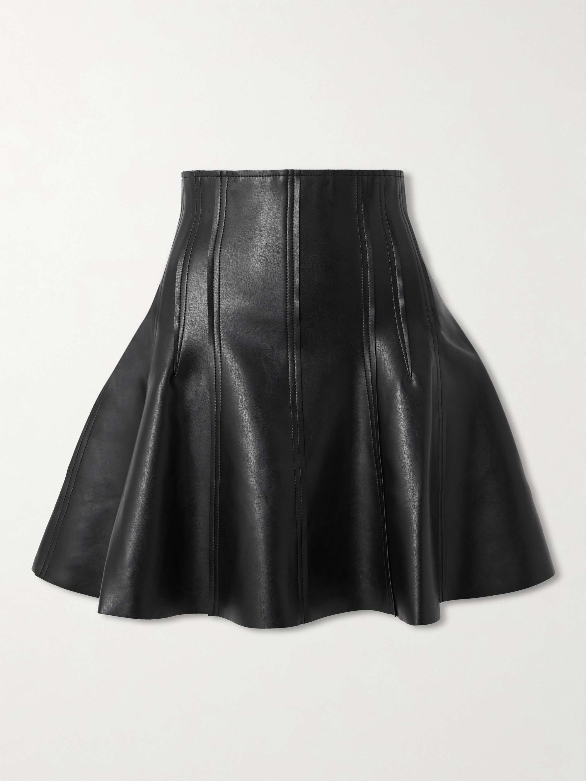 Grace pleated leather mini skirt hero visual