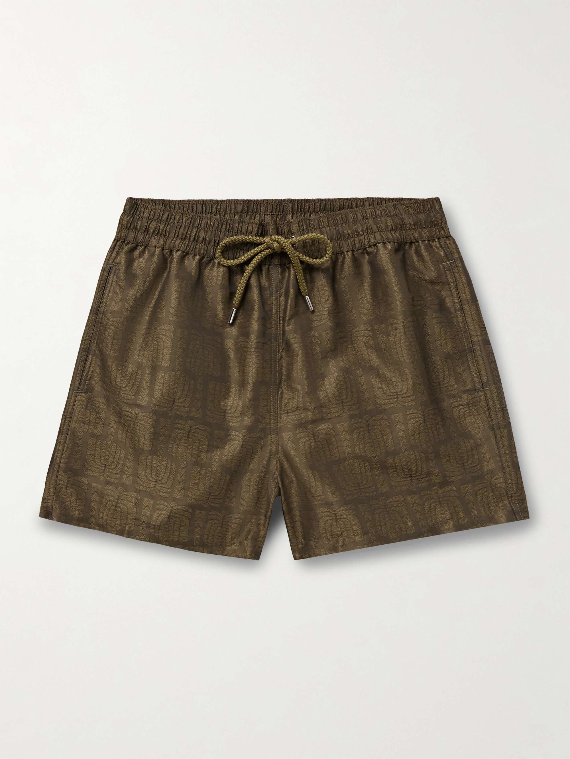 Rio Straight-Leg Mid-Length Recycled-Jacquard Swim Shorts hero visual