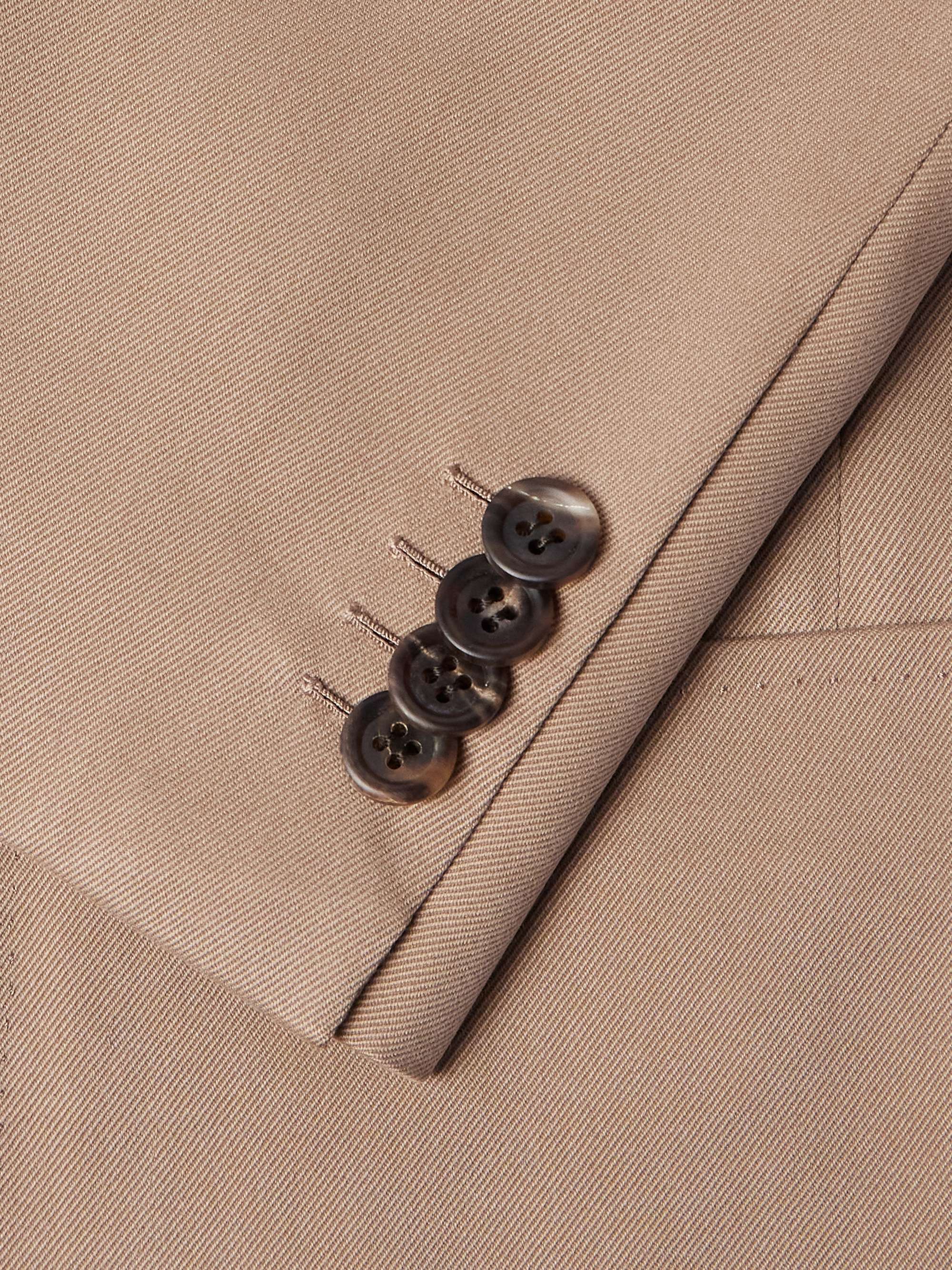 Soffio Double-Breasted Silk-Twill Blazer view